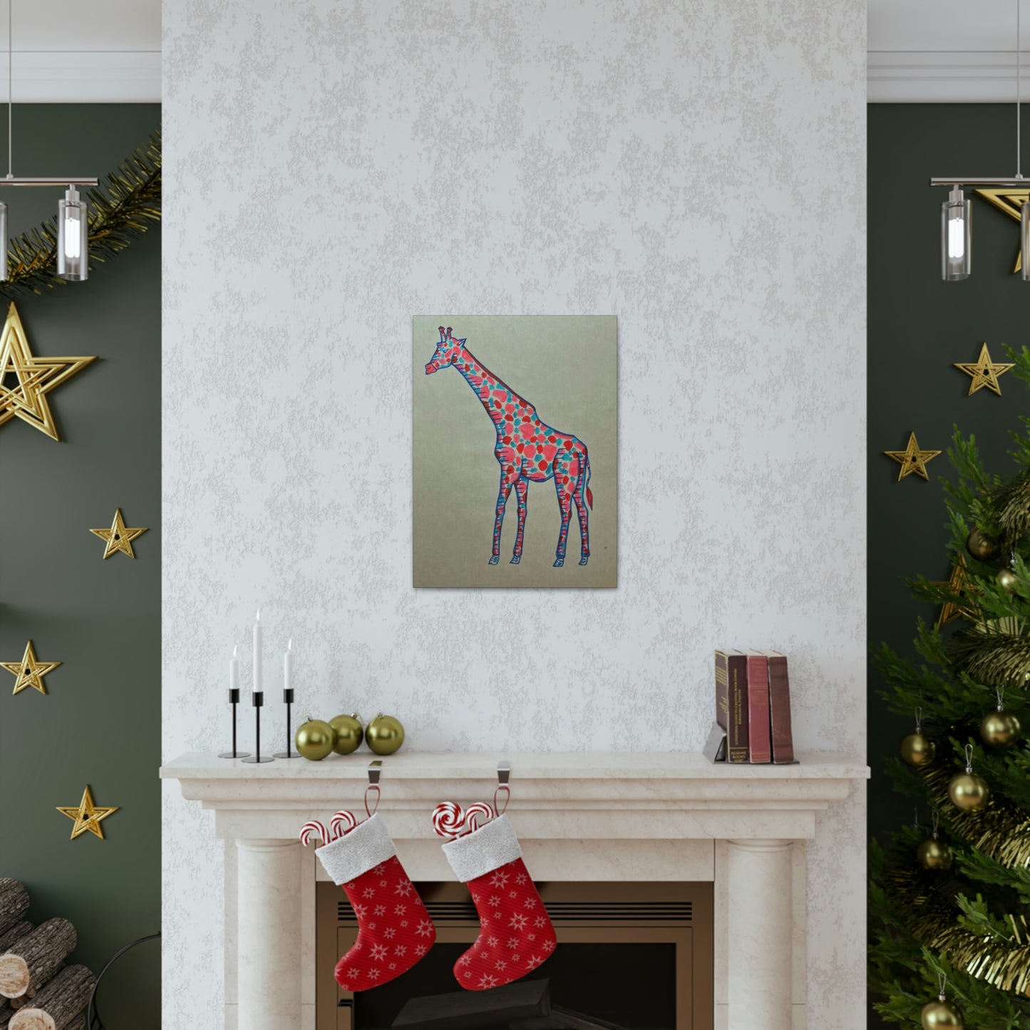 Moody Giraffe Fashion, Abstract, Surreal, Friendship, Inspiration Wall Art