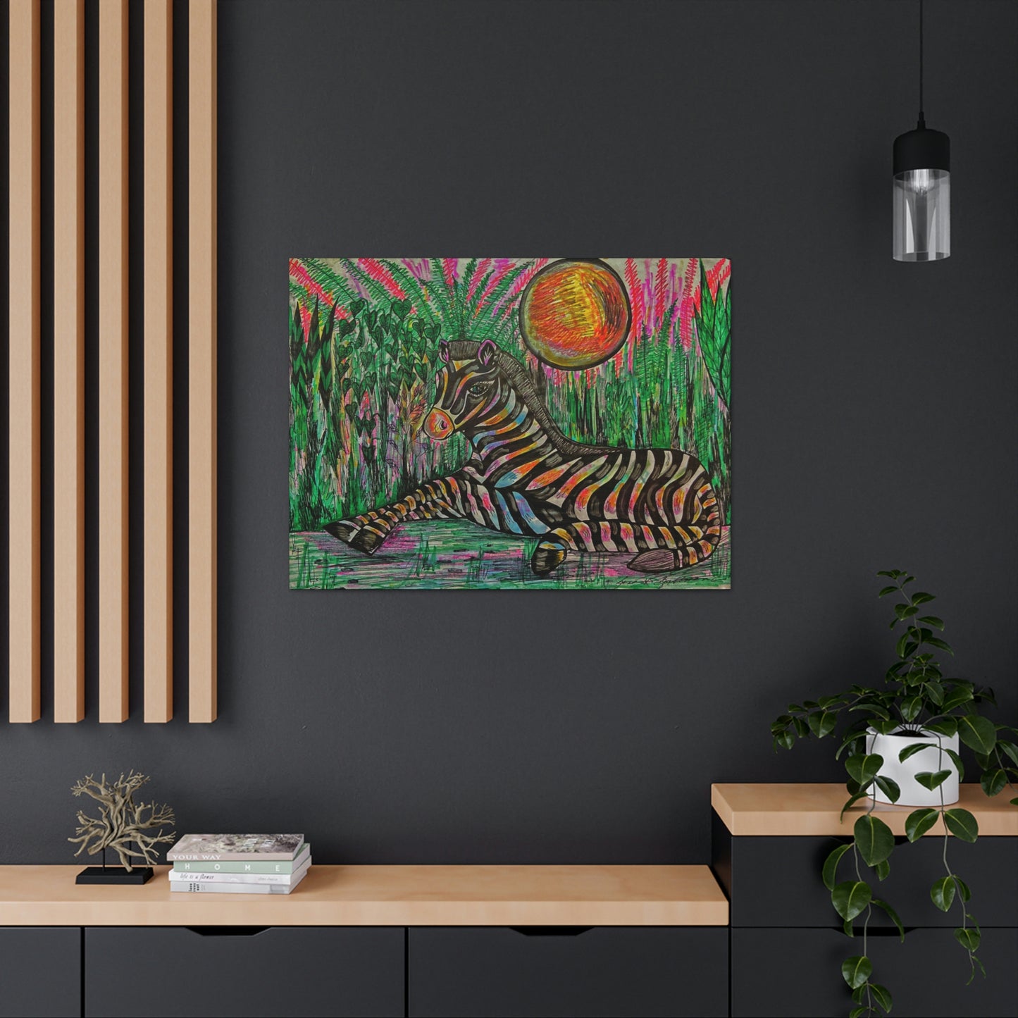 African Zebra Fashion, Abstract, Surreal, Friendship, Inspiration Wall Art