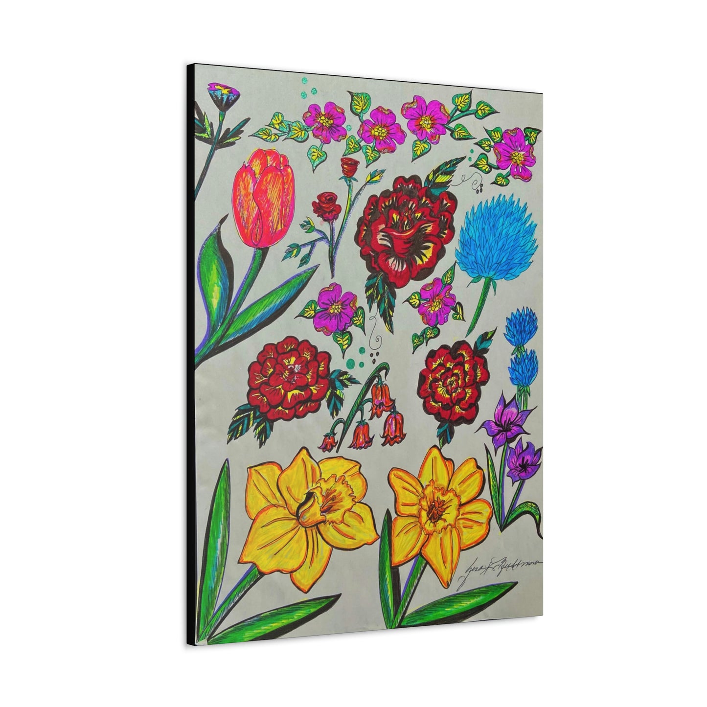 Flowers of Love, Fashion, Abstract, Surreal, Friendship, Inspiration Wall Art