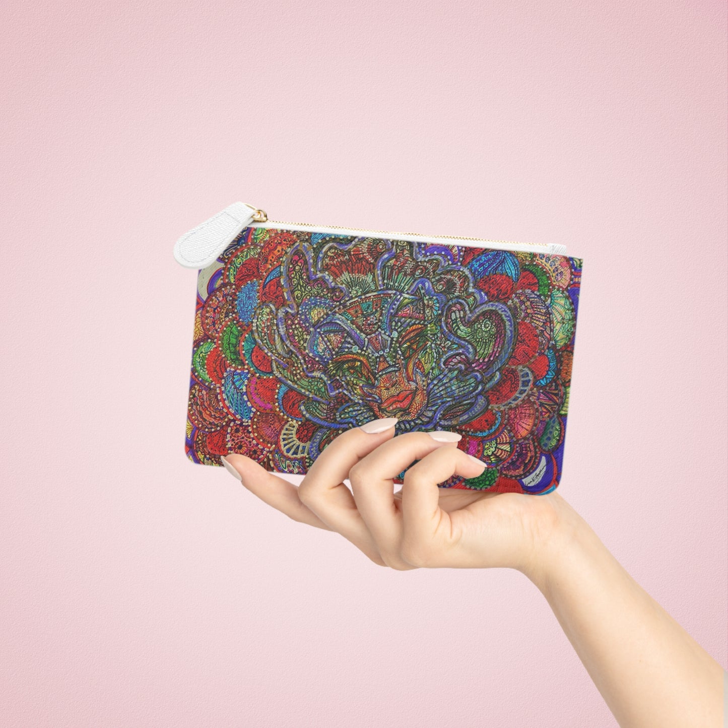Abstract Surreal Floral Fairy Mini Clutch Bag, Bridal Clutch Purse, Designer Party Clutch, Modern Evening Clutch, Wristlet Wallet for women, Evening Clutch Purse, gifts for her, gifts for bridesmaids, Bag, Bagging