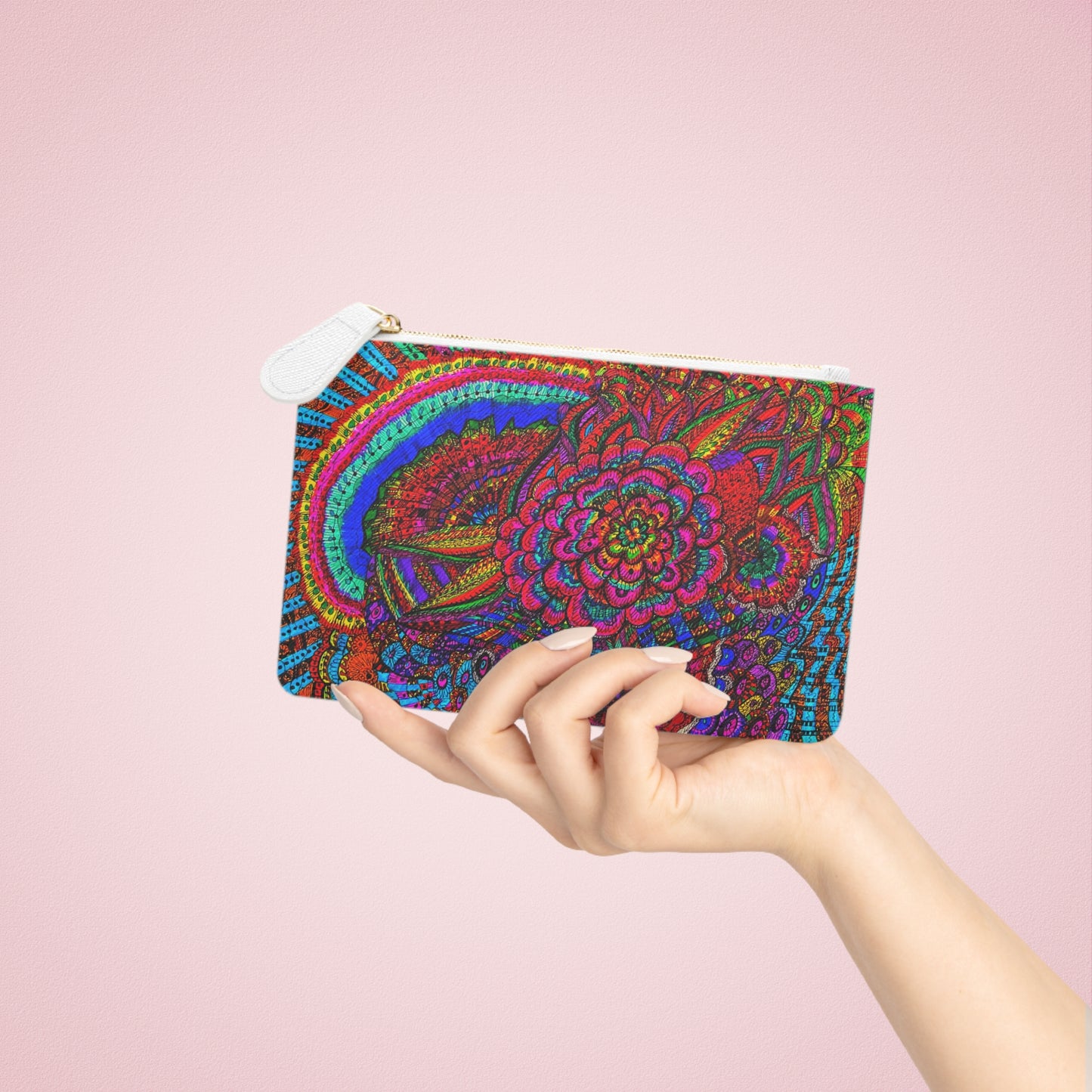 Abstract Surreal Floral Mini Clutch Bag, Bridal Clutch Purse, Designer Party Clutch, Modern Evening Clutch, Wristlet Wallet for women, Evening Clutch Purse, gifts for her, gifts for bridesmaids, Bag, Bagging