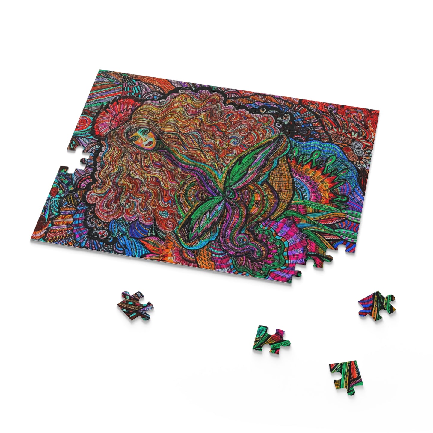 Floral Fairy Puzzle (120, 252, 500-Piece)Abstract Surreal JigSaw Puzzle, Birthday Gift, Gifts For Bridesmaids