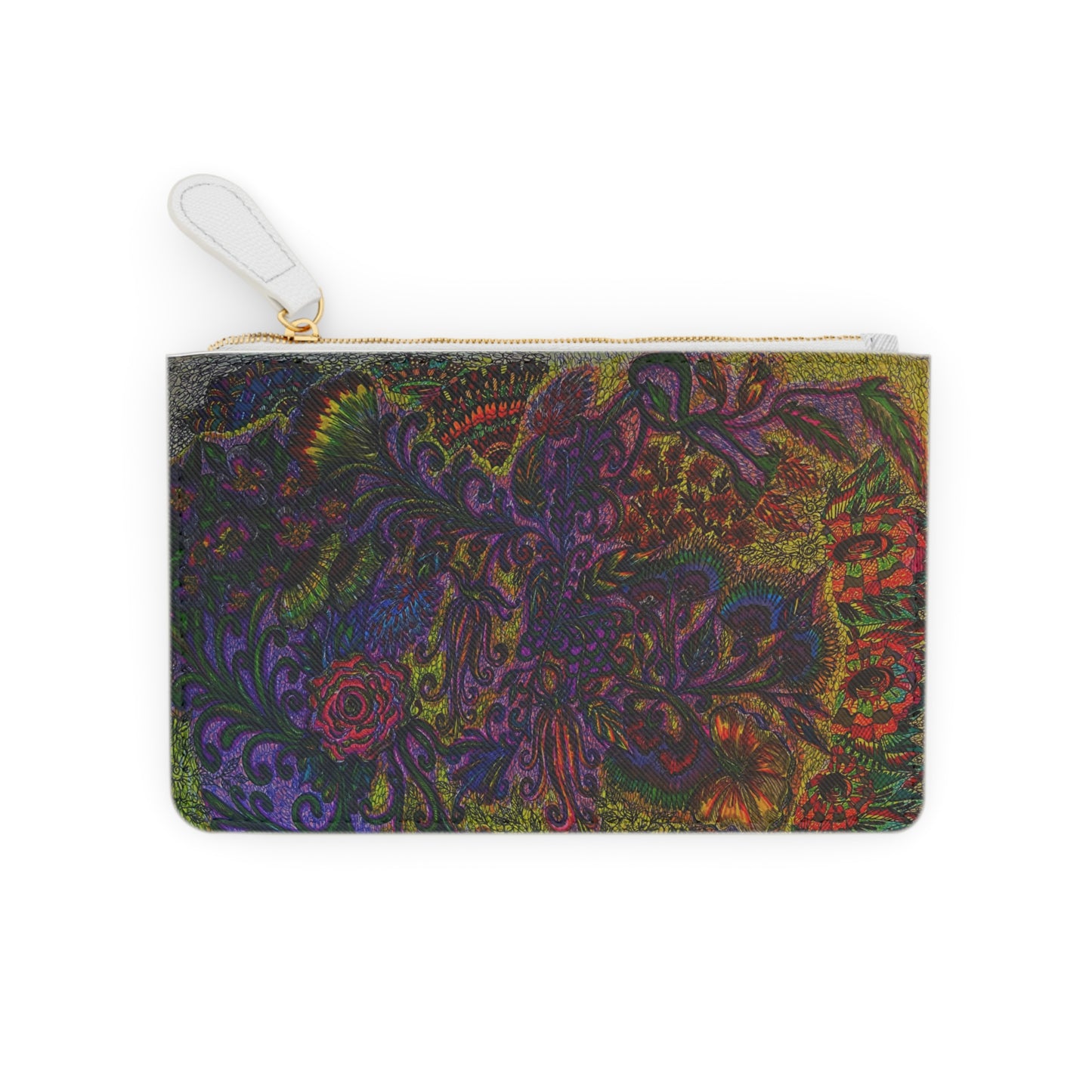 Abstract Surreal Floral Mini Clutch Bag, Bridal Clutch Purse, Designer Party Clutch, Modern Evening Clutch, Wristlet Wallet for women, Evening Clutch Purse, gifts for her, gifts for bridesmaids, Bag, Bagging