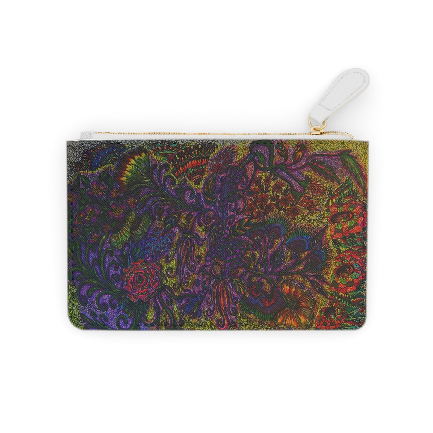 Abstract Surreal Floral Mini Clutch Bag, Bridal Clutch Purse, Designer Party Clutch, Modern Evening Clutch, Wristlet Wallet for women, Evening Clutch Purse, gifts for her, gifts for bridesmaids, Bag, Bagging