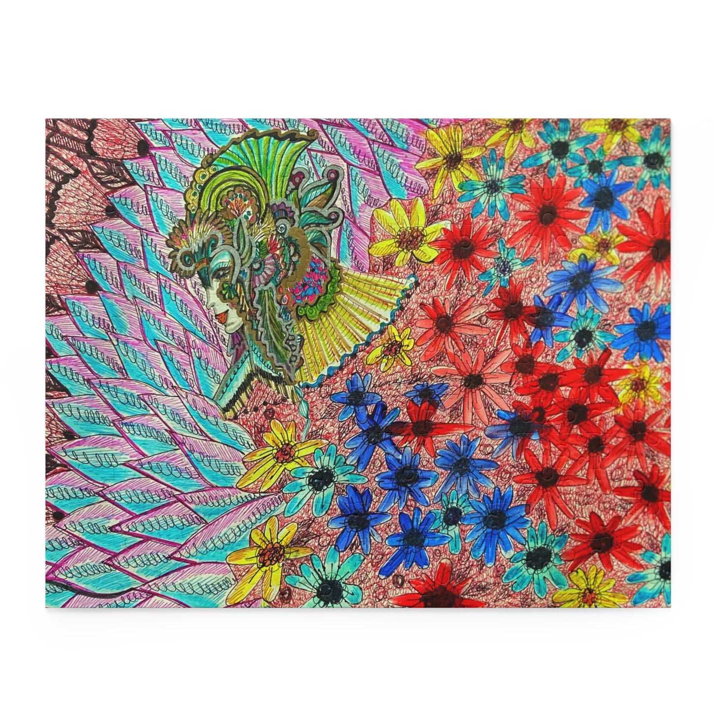 Floral Queen Puzzle (120, 252, 500-Piece)Abstract Surreal JigSaw Puzzle, Birthday Gift, Gifts For Bridesmaids