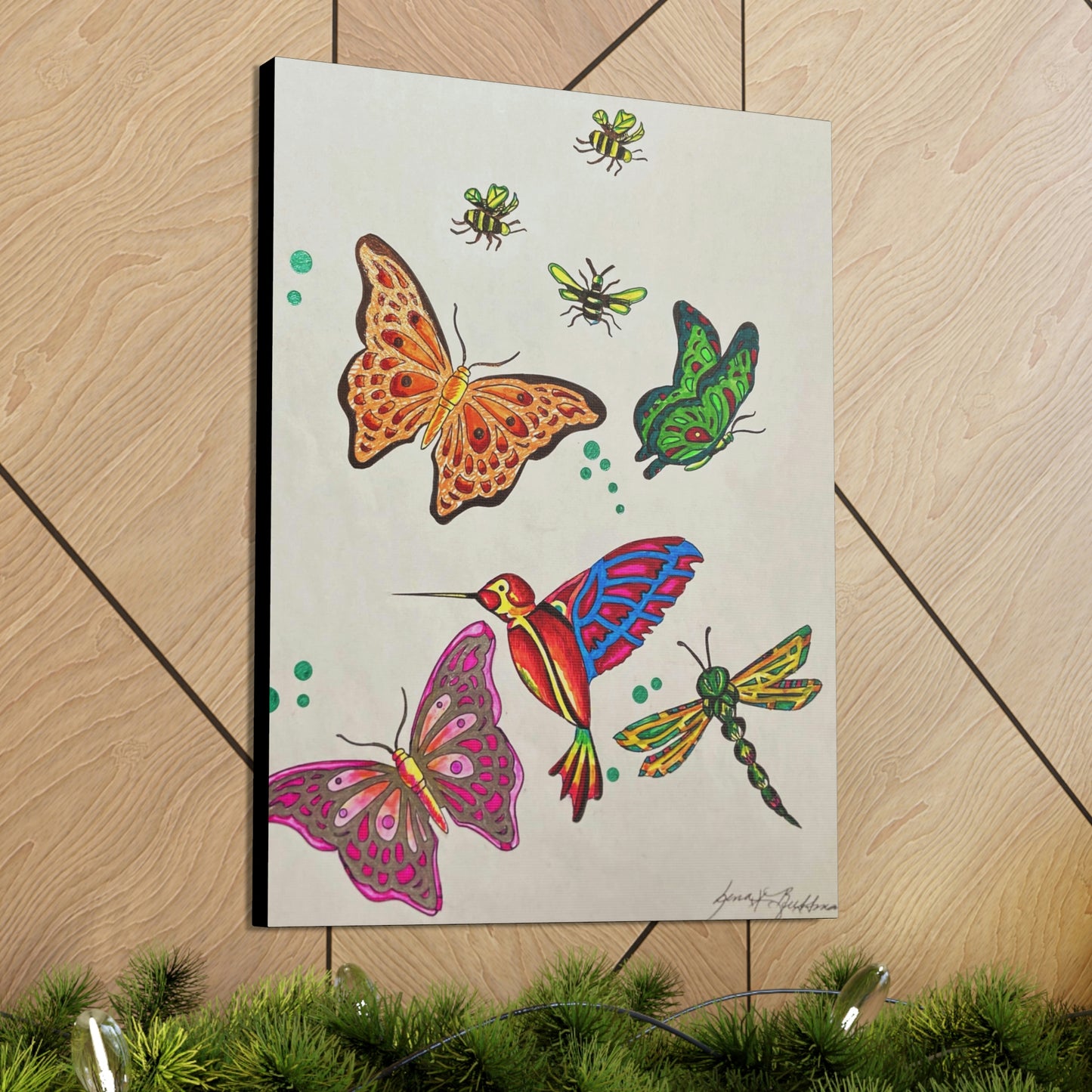 The Gardens Work Force, Humming Bird, Insects, Fashion, Abstract, Surreal, Friendship, Inspiration Wall Art