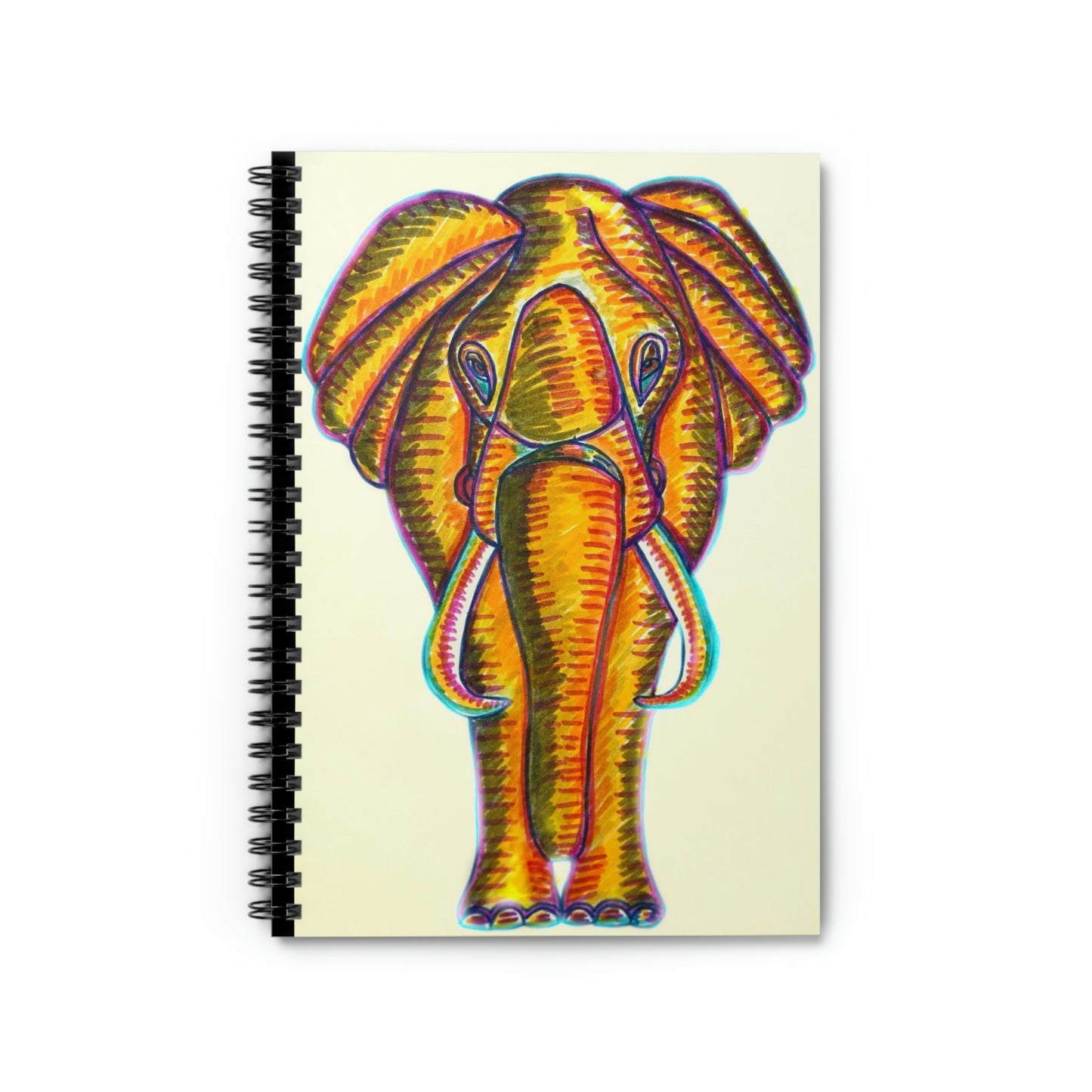 Abstract, Surreal Elephant Spiral Notebook - Ruled Line