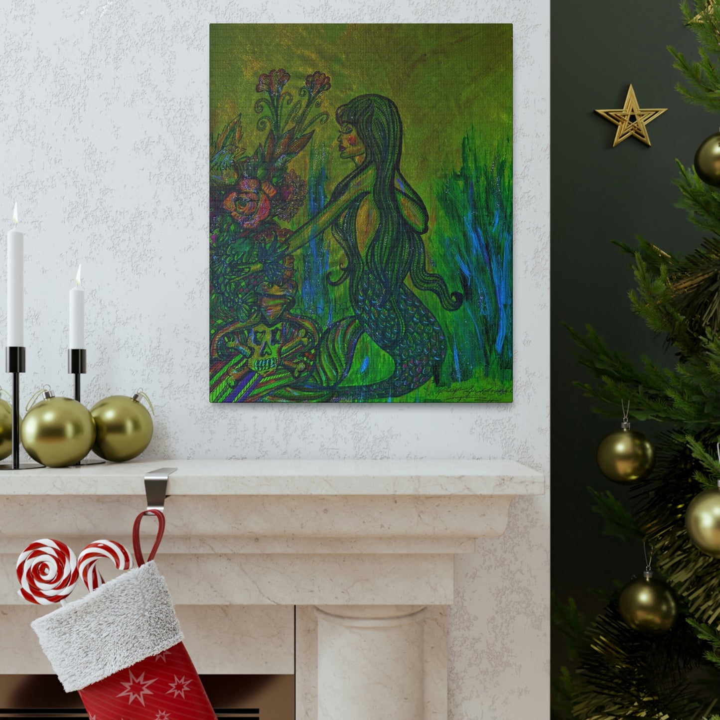 Loving Nature of Mermaids, Fashion, Abstract, Friendship, Inspiration Wall Art