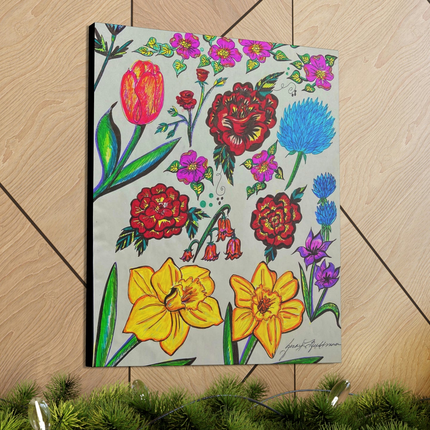 Flowers of Love, Fashion, Abstract, Surreal, Friendship, Inspiration Wall Art