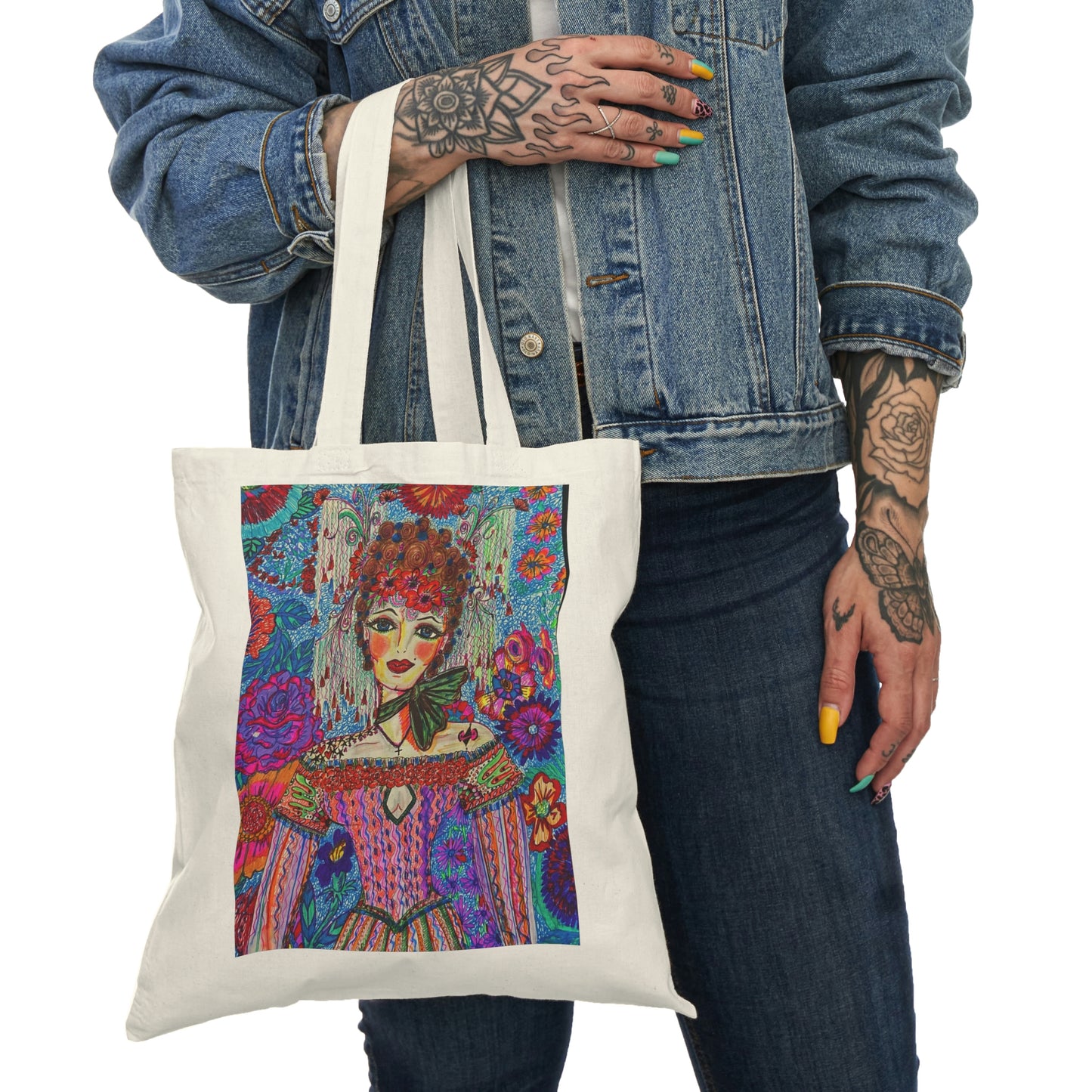 Abstract, Surreal, Woman, Natural Tote Bag, Aesthetic Canvas Bag Shopping Bag, Birthday Gift Bag, Bridal Gift Tote Bag, Library Bag.