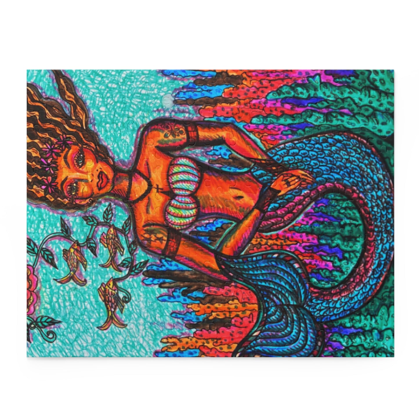 Abstract Surreal Underwater Mermaid Puzzle (120, 252, 500-Piece)JigSaw Puzzle, Birthday Gift, Gifts For Bridesmaids