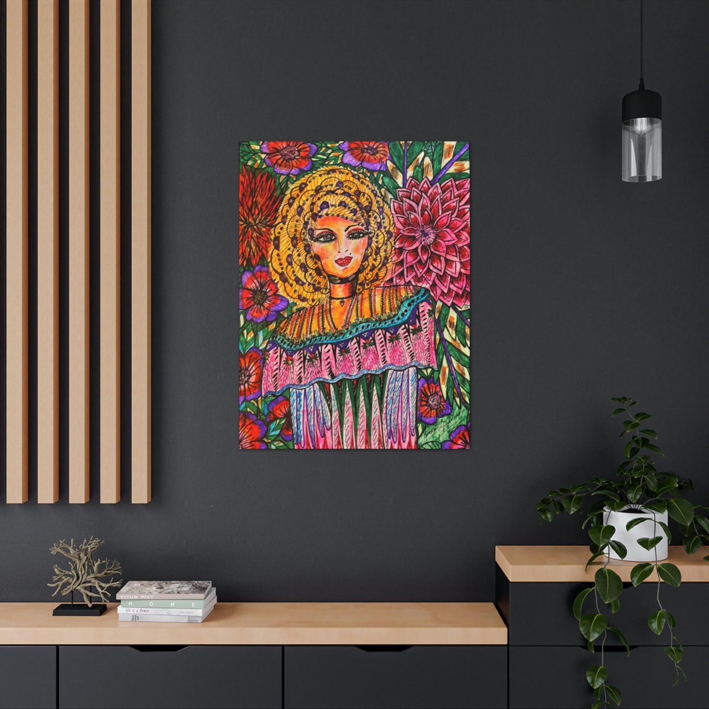 Abstract, Surreal, Funky Floral Woman, Friendship, Inspiration Wall Art