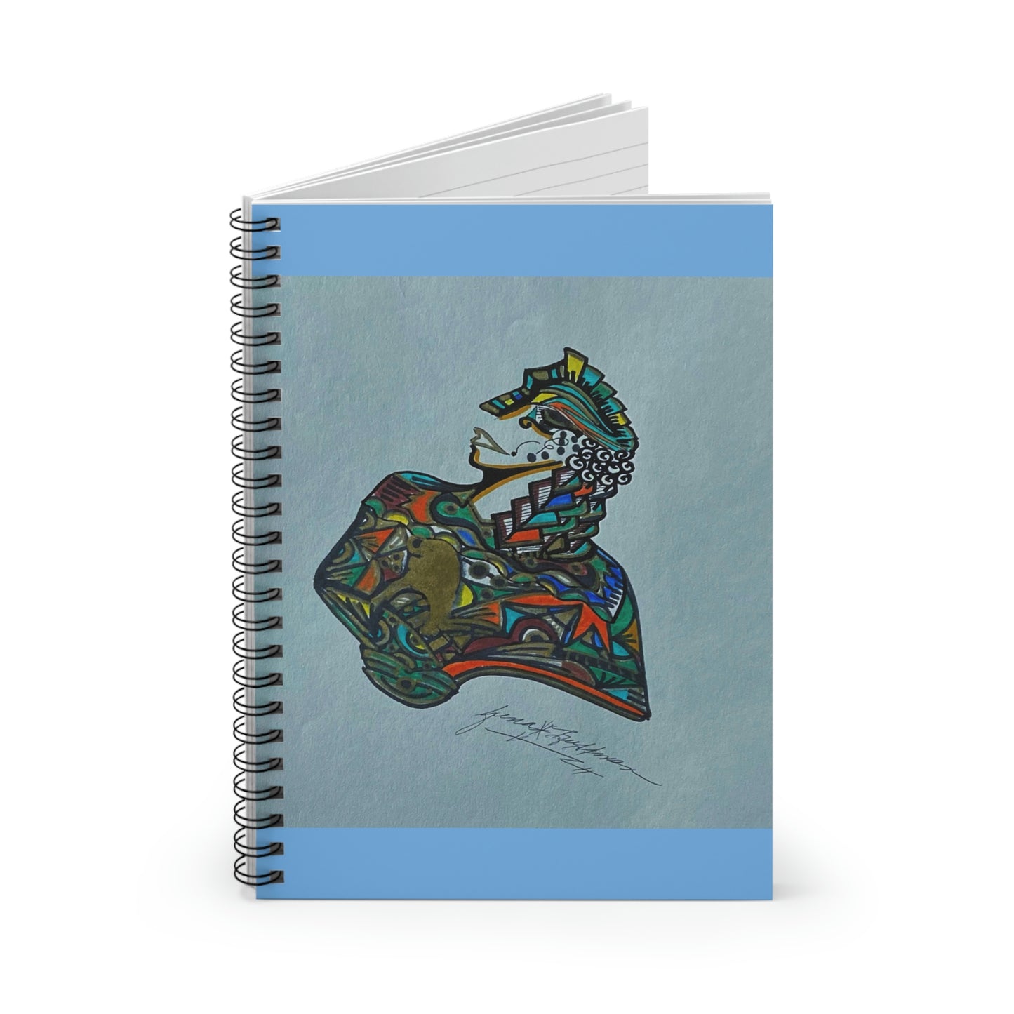 Abstract Surreal Knight Spiral Notebook - Ruled Line
