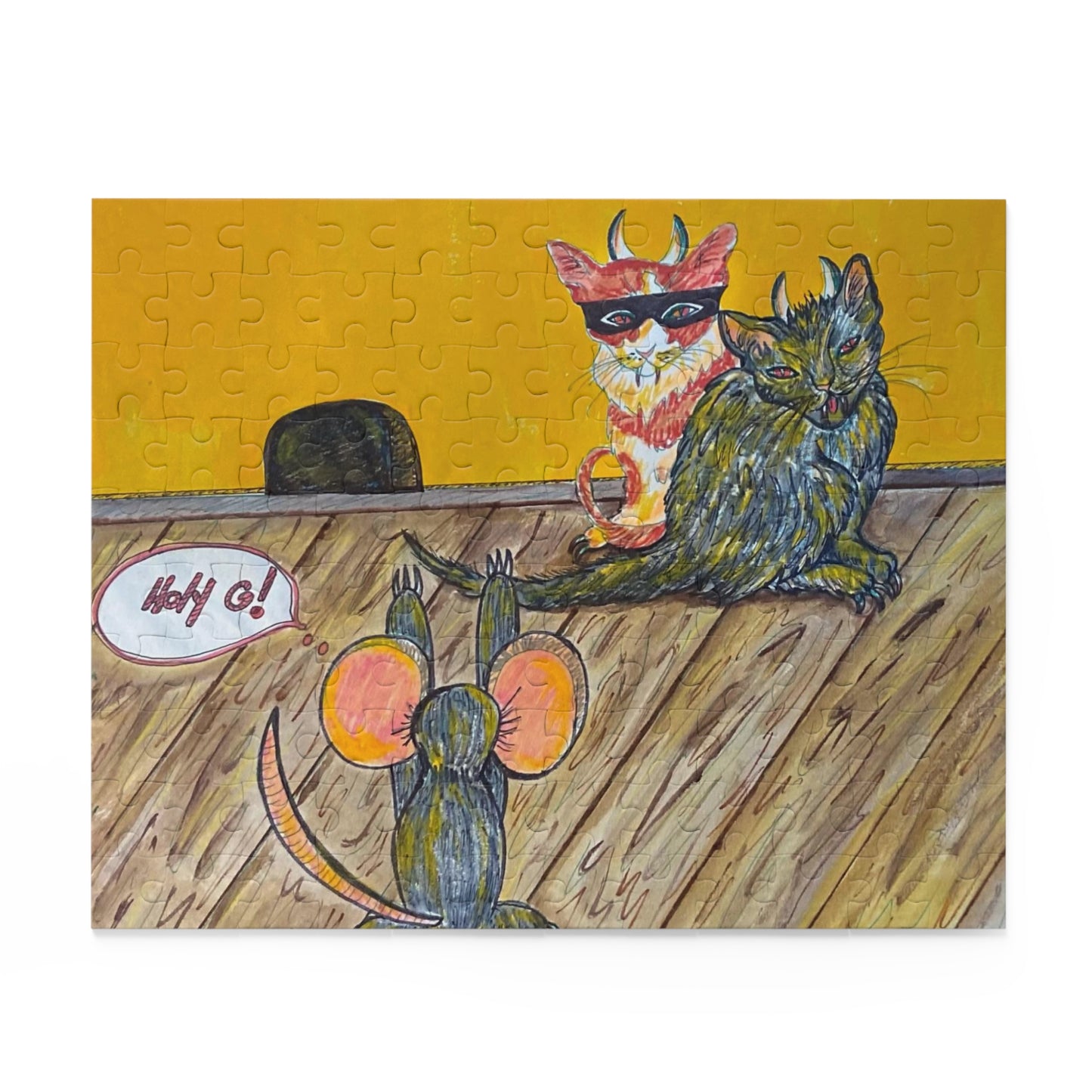 Cat and Mouse Surreal Puzzle (120, 252, 500-Piece)JigSaw Puzzle, Birthday Gift, Gifts For Bridesmaids
