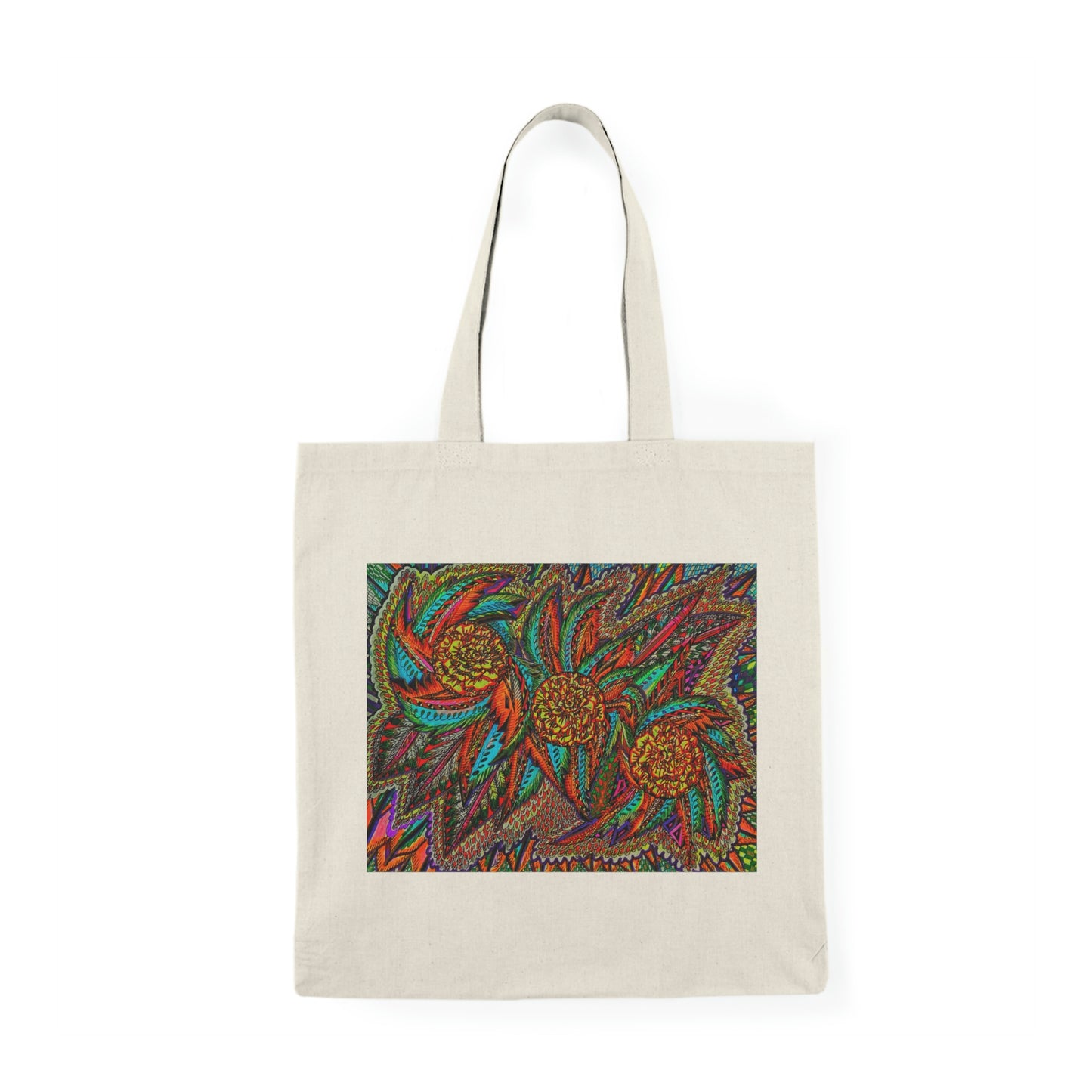Abstract, Surreal Flower Natural Tote Bag, Aesthetic Canvas Bag Shopping Bag, Birthday Gift Bag, Bridal Gift Tote Bag, Library Bag.