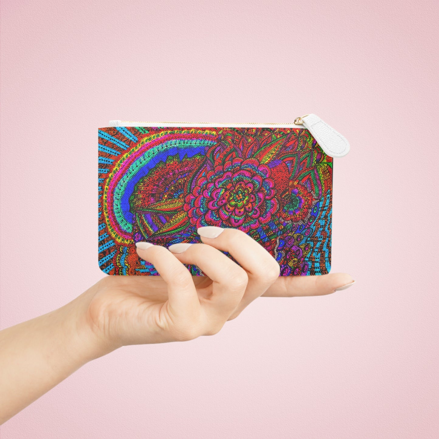 Abstract Surreal Floral Mini Clutch Bag, Bridal Clutch Purse, Designer Party Clutch, Modern Evening Clutch, Wristlet Wallet for women, Evening Clutch Purse, gifts for her, gifts for bridesmaids, Bag, Bagging