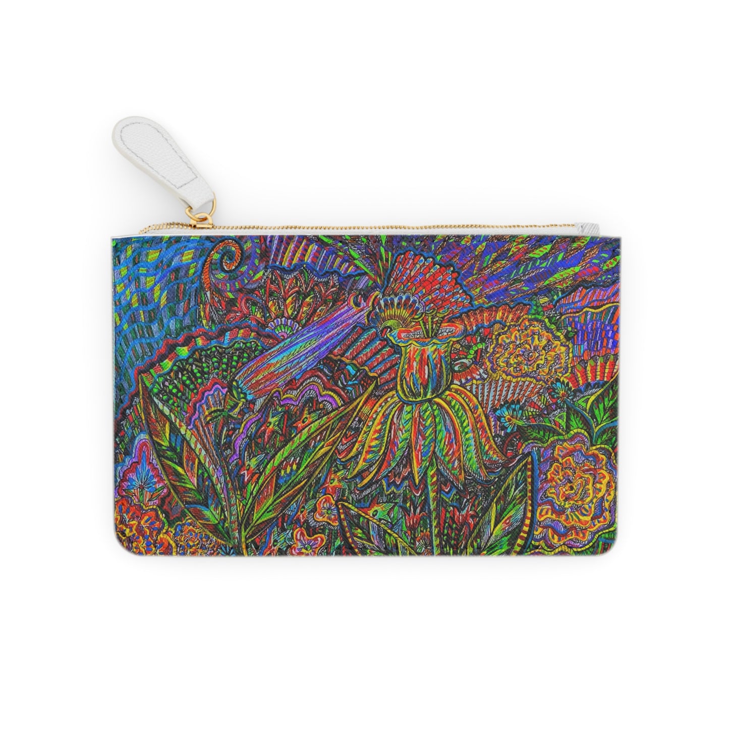 Abstract Surreal Floral Mini Clutch Bag, Bridal Clutch Purse, Designer Party Clutch, Modern Evening Clutch, Wristlet Wallet for women, Evening Clutch Purse, gifts for her, gifts for bridesmaids, Bag, Bagging