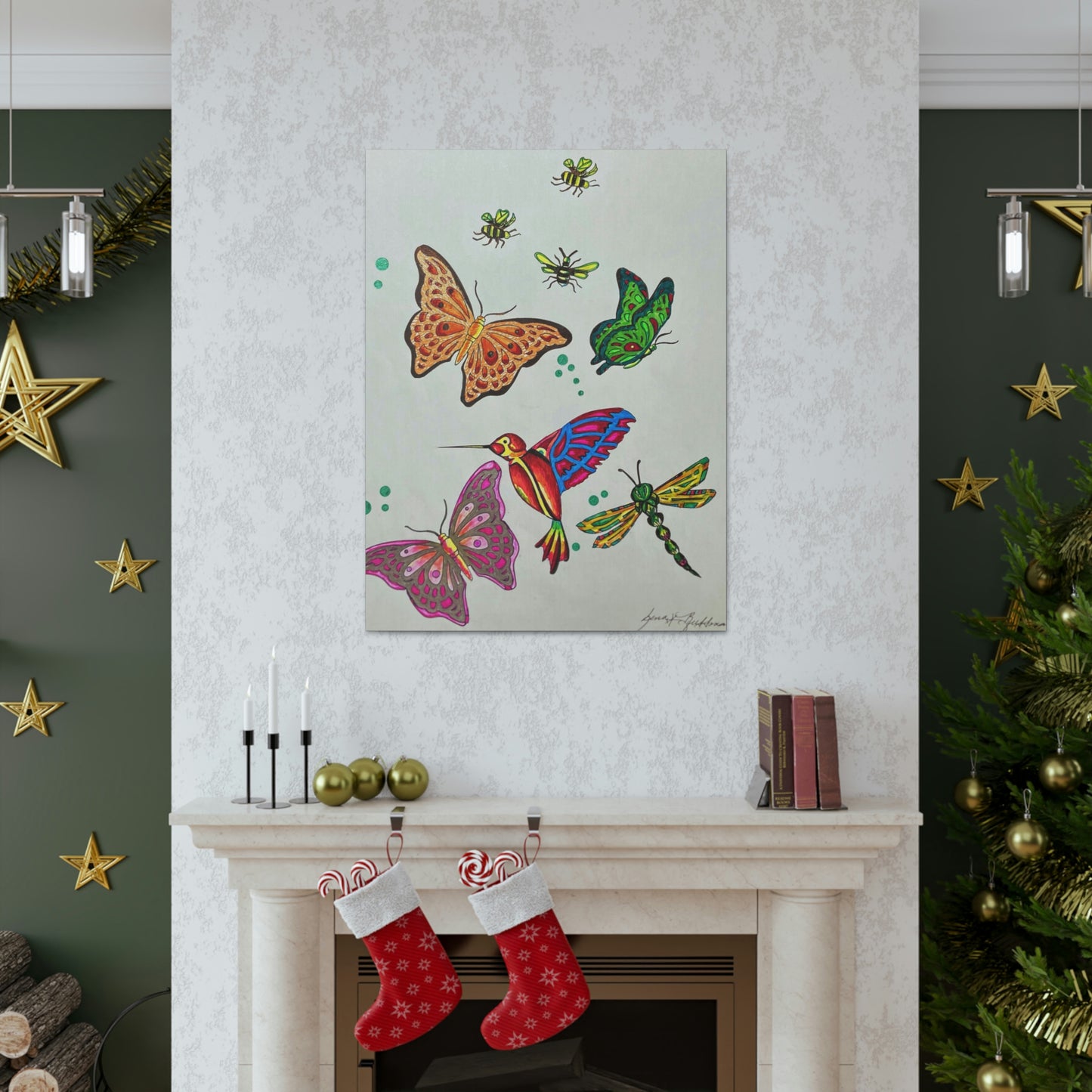 The Gardens Work Force, Humming Bird, Insects, Fashion, Abstract, Surreal, Friendship, Inspiration Wall Art