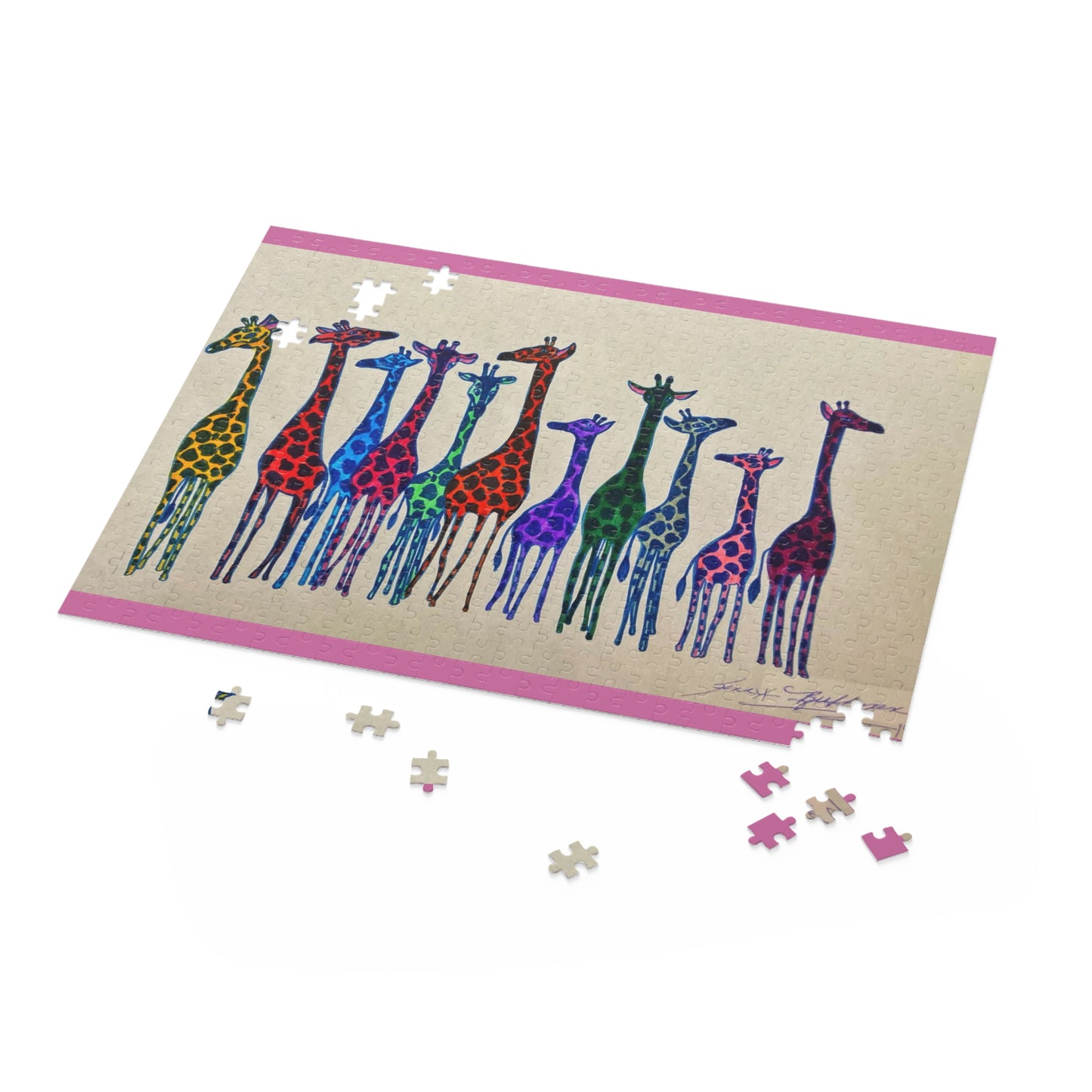 Giraffes Puzzle (120, 252, 500-Piece)Abstract Surreal JigSaw Puzzle, Birthday Gift, Gifts For Bridesmaids