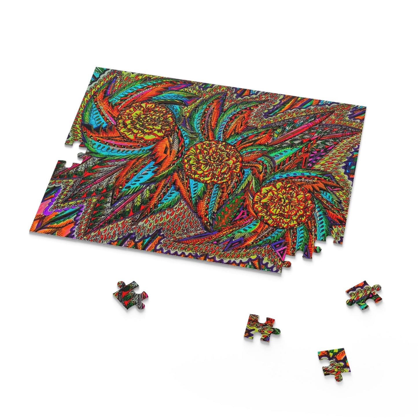 Floral Puzzle (120, 252, 500-Piece) Abstract Surreal JigSaw Puzzle, Birthday Gift, Gifts For Bridesmaids