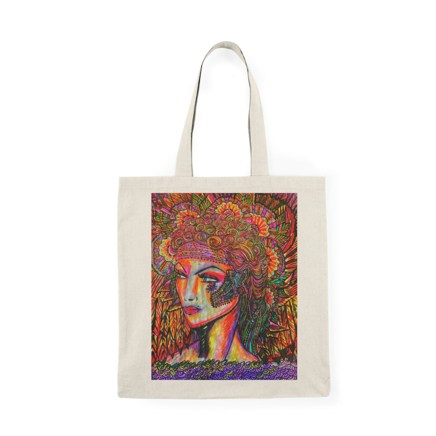 Abstract, Surreal Women Natural Tote Bag, Aesthetic Canvas Bag Shopping Bag, Birthday Gift Bag, Bridal Gift Tote Bag, Library Bag.