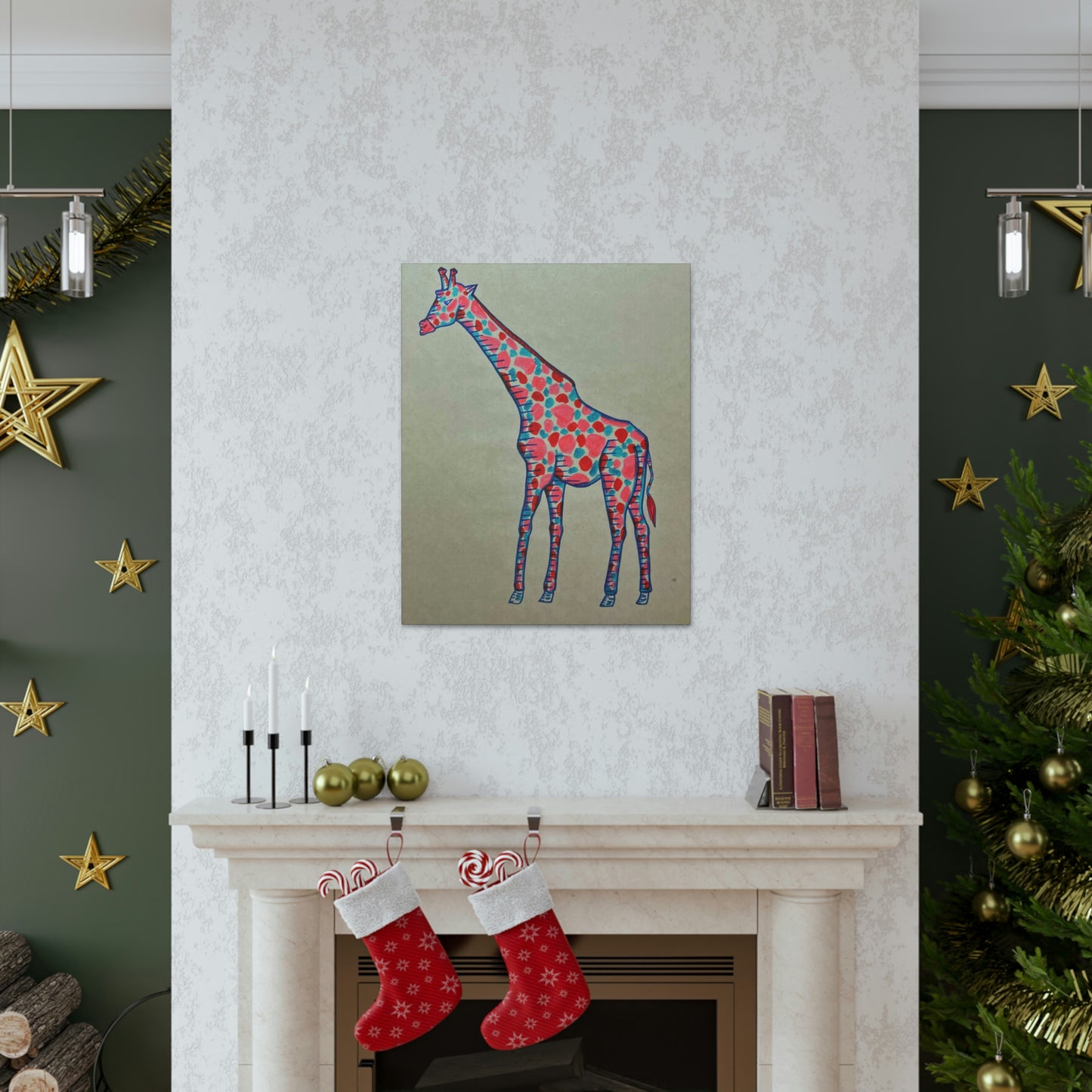 Moody Giraffe Fashion, Abstract, Surreal, Friendship, Inspiration Wall Art