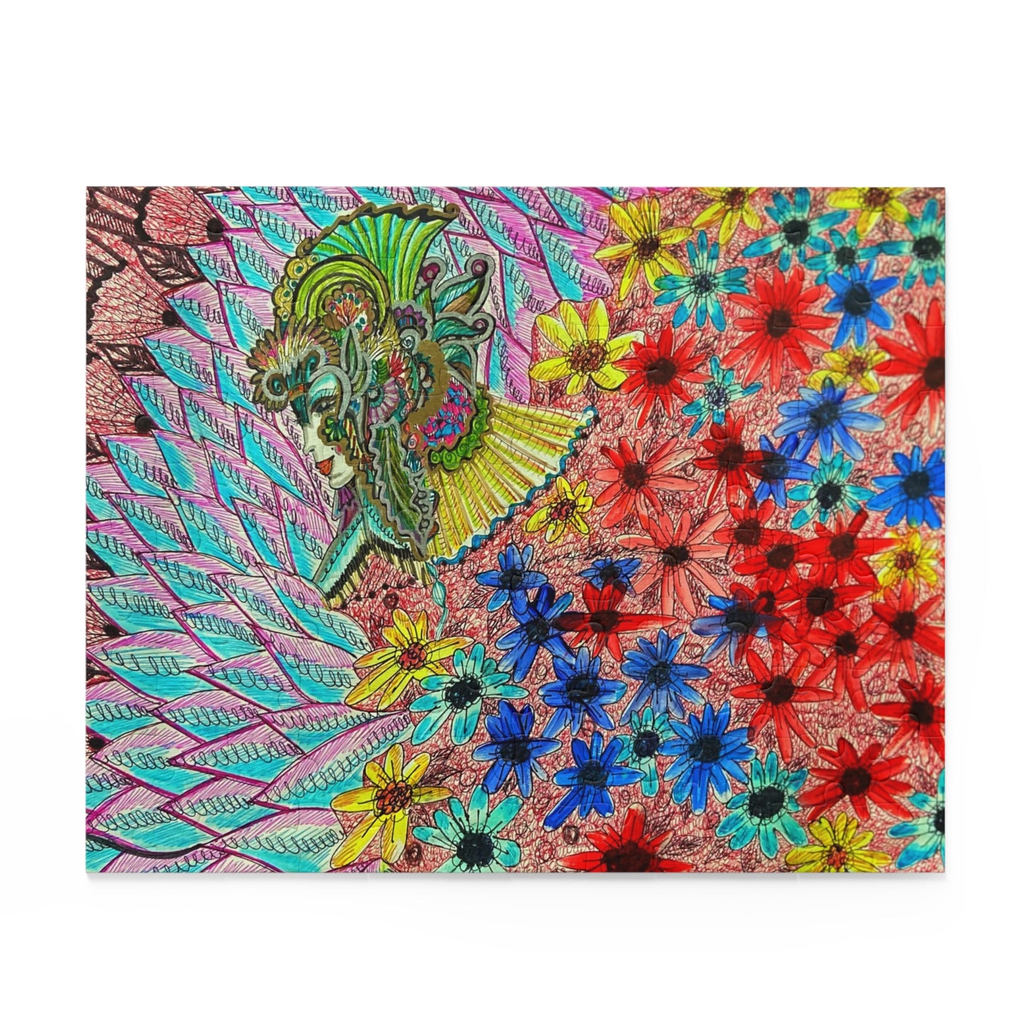 Floral Queen Puzzle (120, 252, 500-Piece)Abstract Surreal JigSaw Puzzle, Birthday Gift, Gifts For Bridesmaids