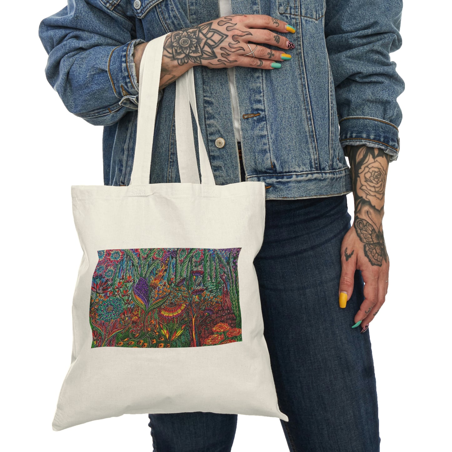Abstract, Surreal, Floral, Natural Tote Bag, Aesthetic Canvas Bag Shopping Bag, Birthday Gift Bag, Bridal Gift Tote Bag, Library Bag.