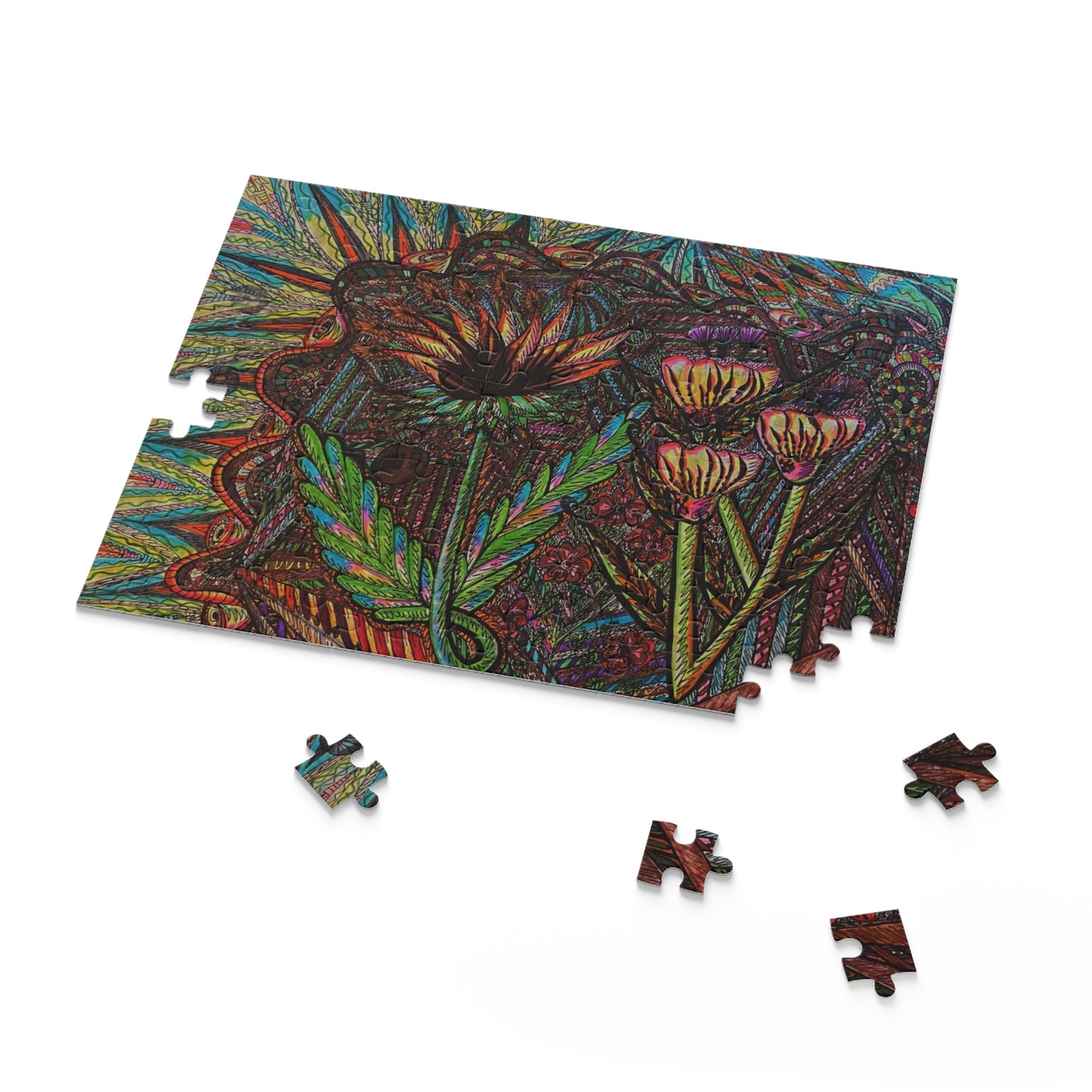 Abstract Surreal Floral Puzzle (120, 252, 500-Piece)JigSaw Puzzle, Birthday Gift, Gifts For Bridesmaids