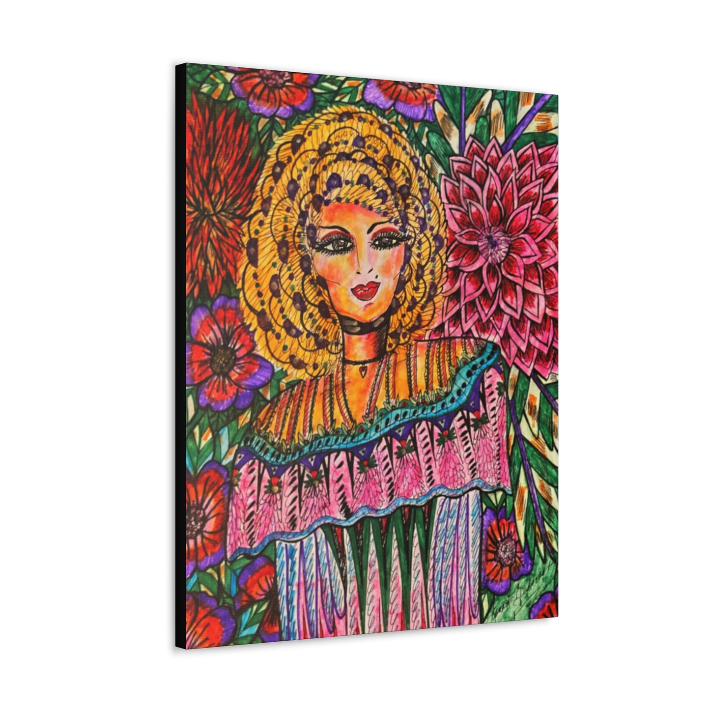 Abstract, Surreal, Funky Floral Woman, Friendship, Inspiration Wall Art
