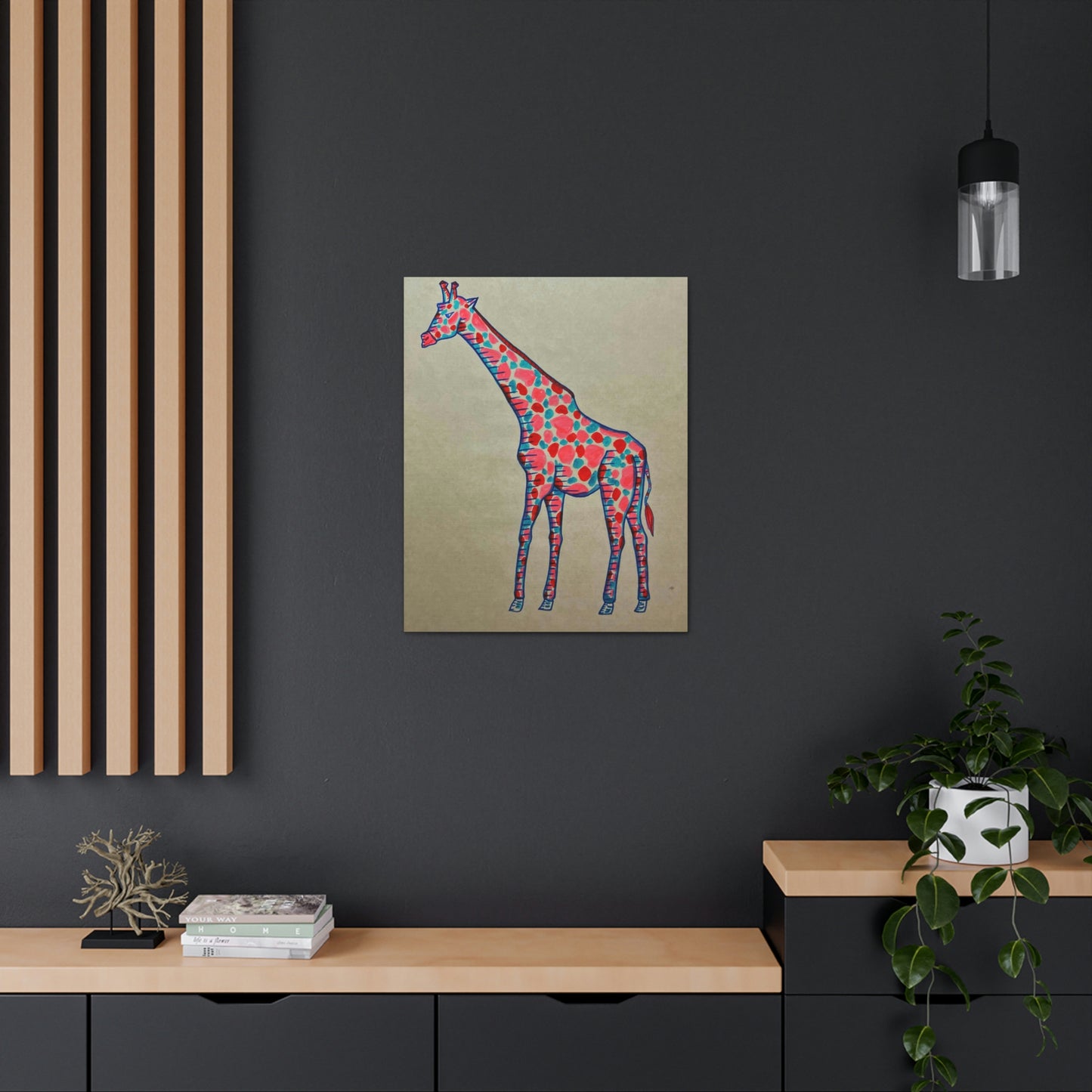 Moody Giraffe Fashion, Abstract, Surreal, Friendship, Inspiration Wall Art