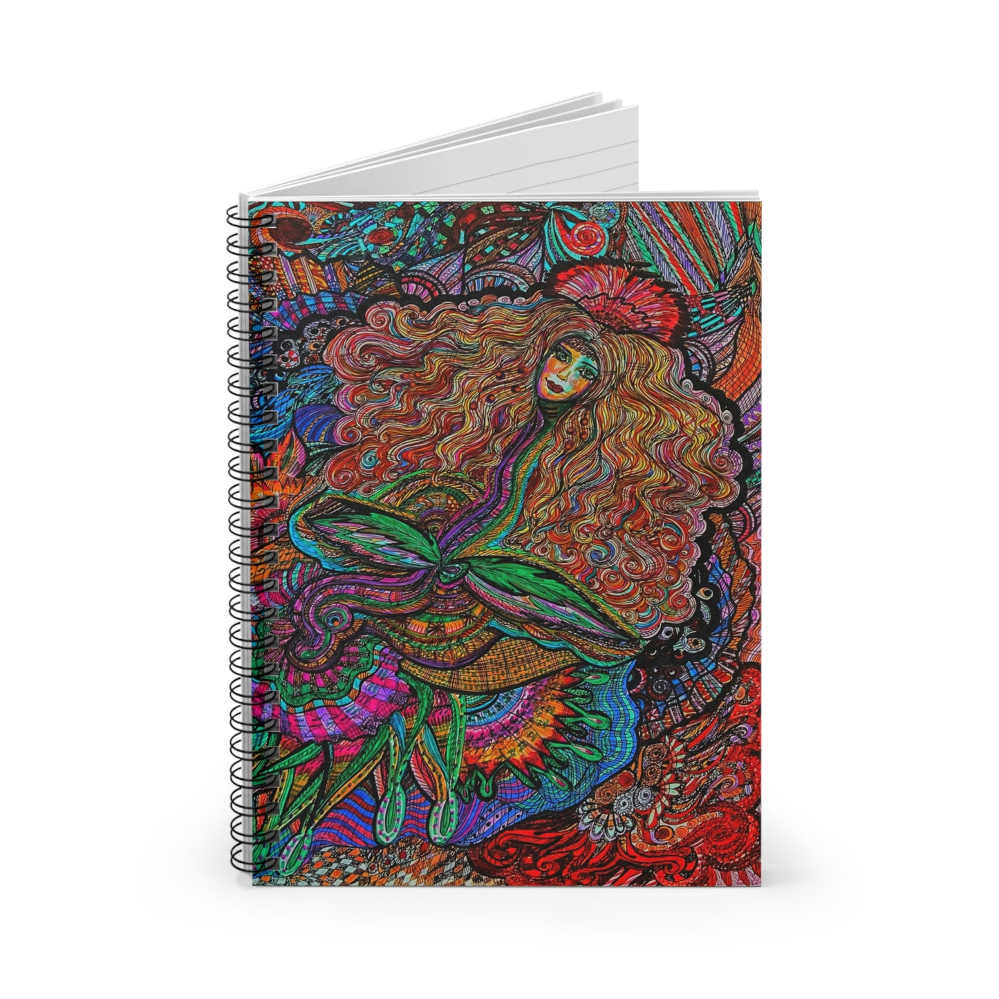 Abstract, Surreal Angel Spiral Notebook - Ruled Line
