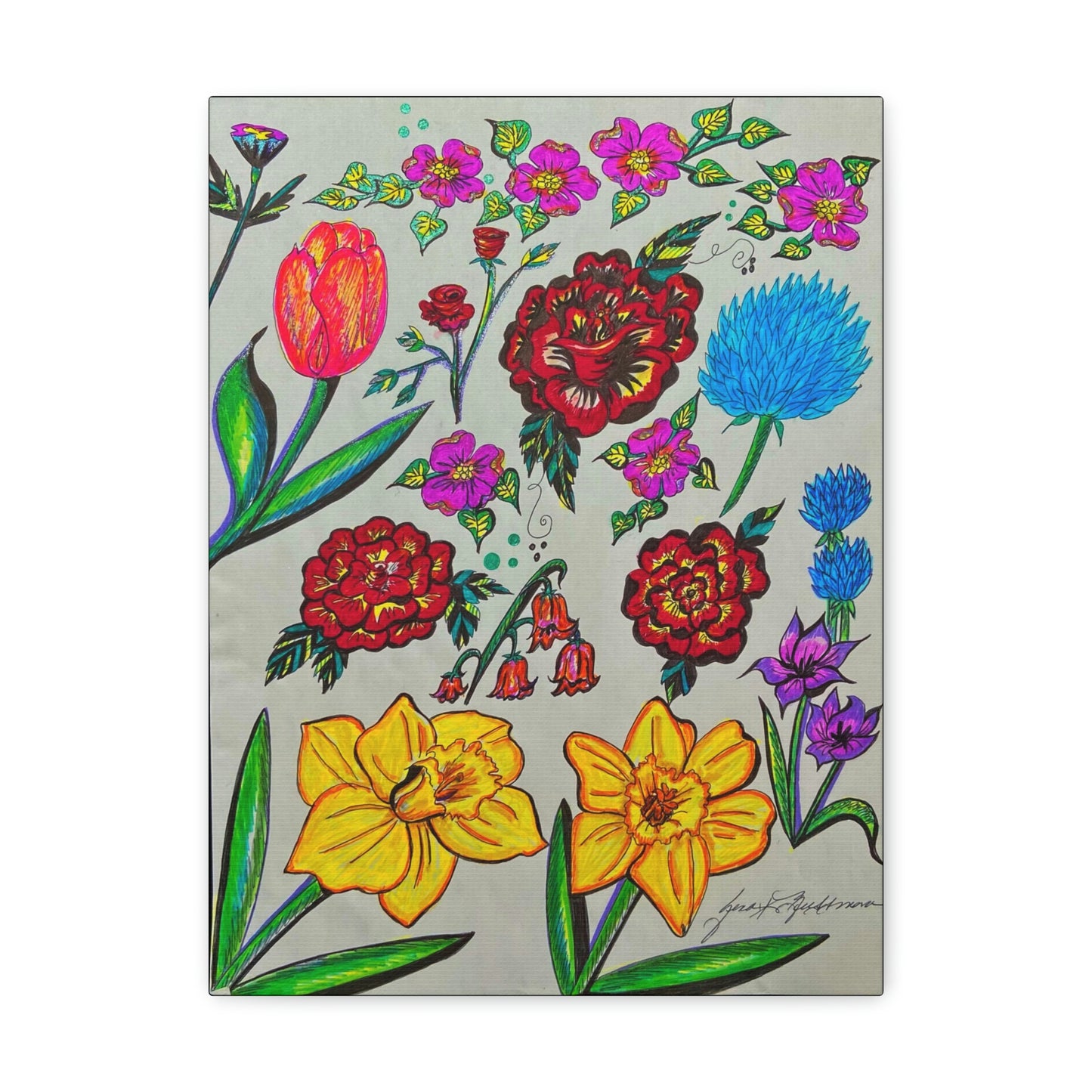 Flowers of Love, Fashion, Abstract, Surreal, Friendship, Inspiration Wall Art