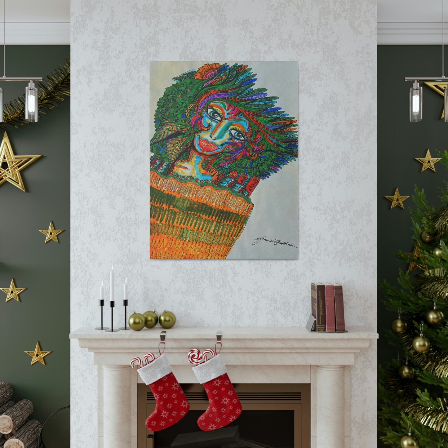 Abstract, Surreal, Funky Woman, Friendship, Inspiration Wall Art