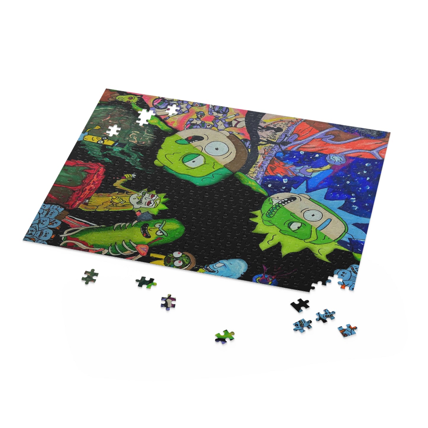 Rick and Morty Puzzle (120, 252, 500-Piece)JigSaw Puzzle, Birthday Gift, Gifts For Bridesmaids