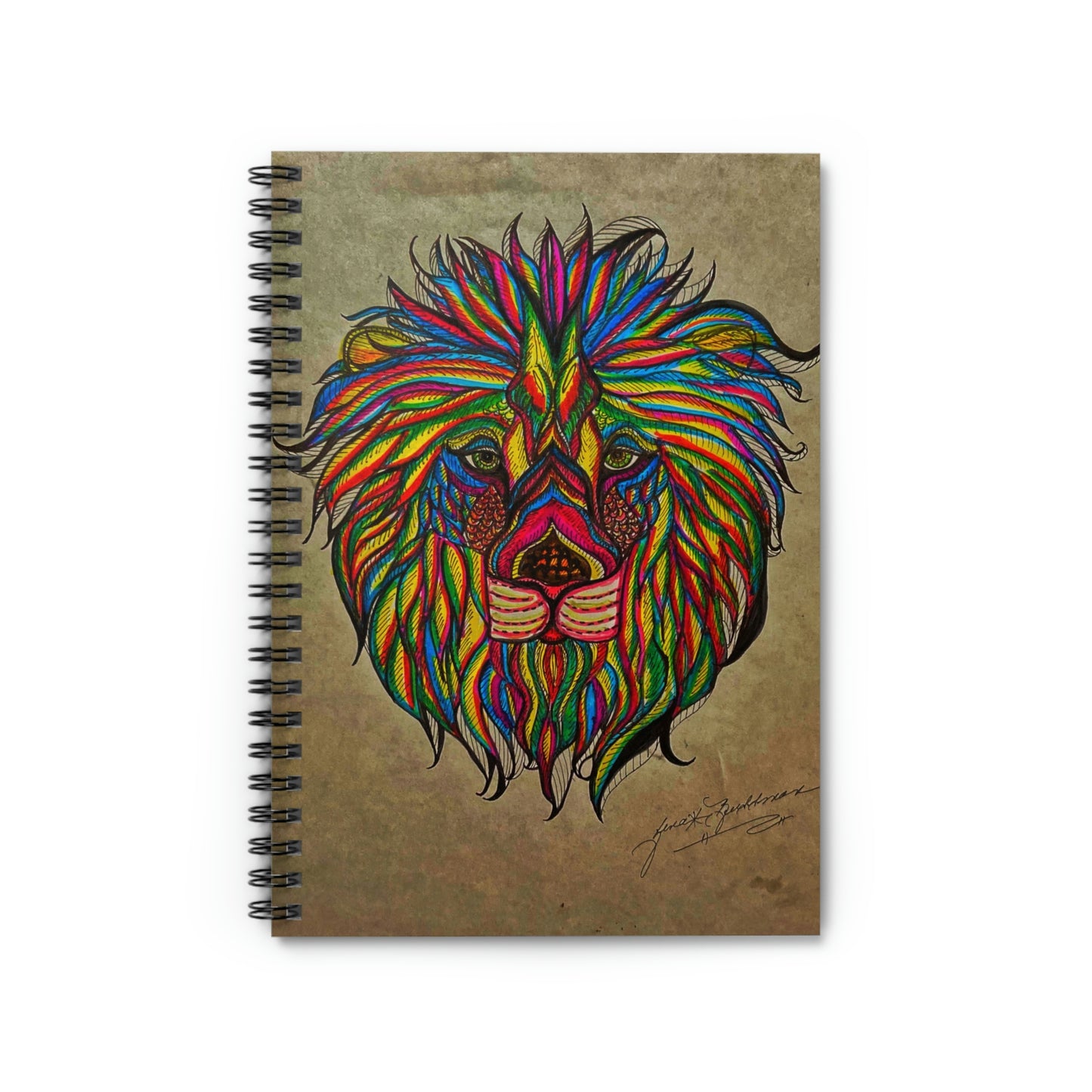 Abstract, Surreal Lion Spiral Notebook - Ruled Line
