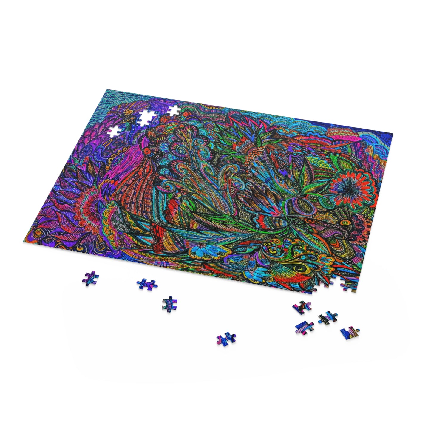 Abstract Surreal Floral Puzzle (120, 252, 500-Piece)JigSaw Puzzle, Birthday Gift, Gifts For Bridesmaids