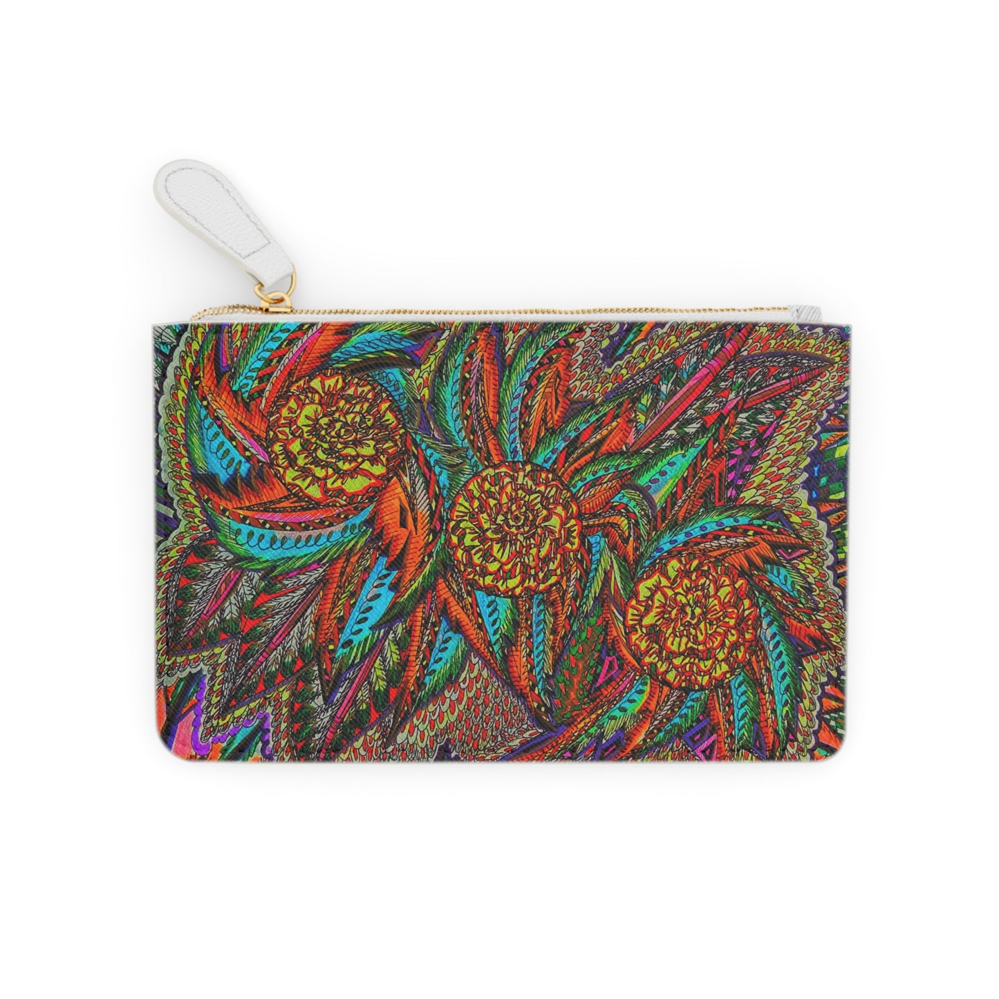 Abstract Surreal Floral Mini Clutch Bag, Bridal Clutch Purse, Designer Party Clutch, Modern Evening Clutch, Wristlet Wallet for women, Evening Clutch Purse, gifts for her, gifts for bridesmaids, Bag, Bagging