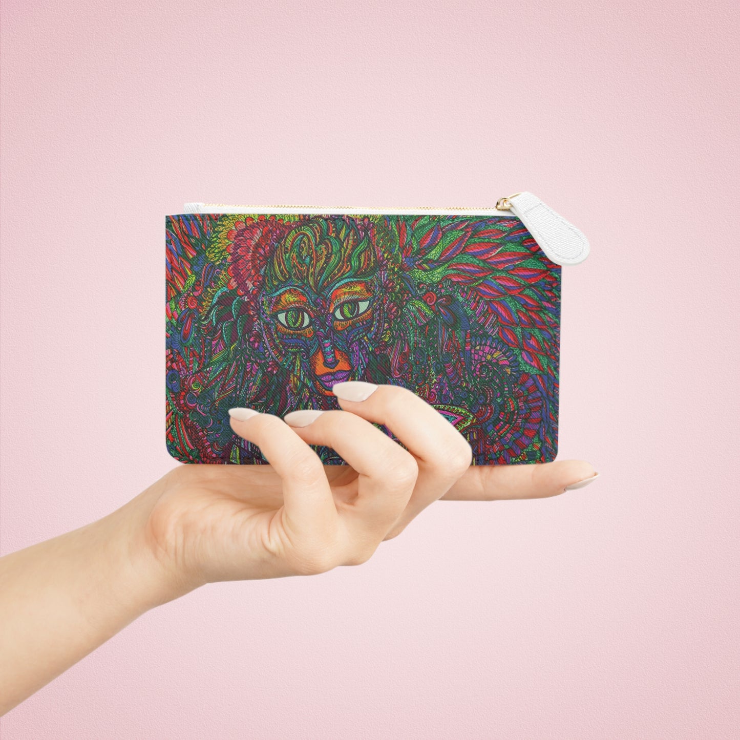 Abstract Surreal Hidden Fairy Mini Clutch Bag, Bridal Clutch Purse, Designer Party Clutch, Modern Evening Clutch, Wristlet Wallet for women, Evening Clutch Purse, gifts for her, gifts for bridesmaids, Bag, Bagging