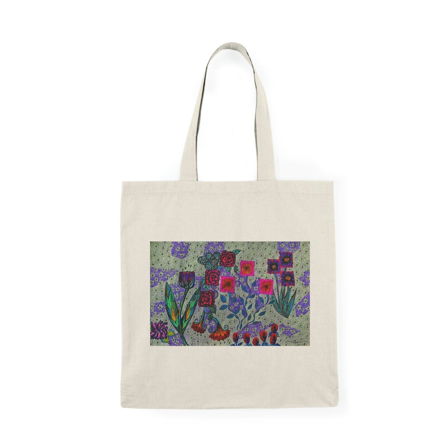 Abstract, Surreal Flower Natural Tote Bag, Aesthetic Canvas Bag Shopping Bag, Birthday Gift Bag, Bridal Gift Tote Bag, Library Bag.