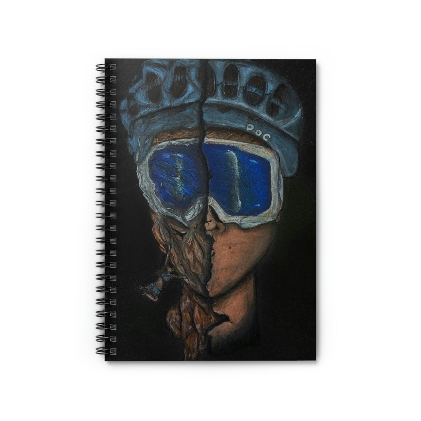Abstract Surreal Rock Climber Spiral Notebook - Ruled Line