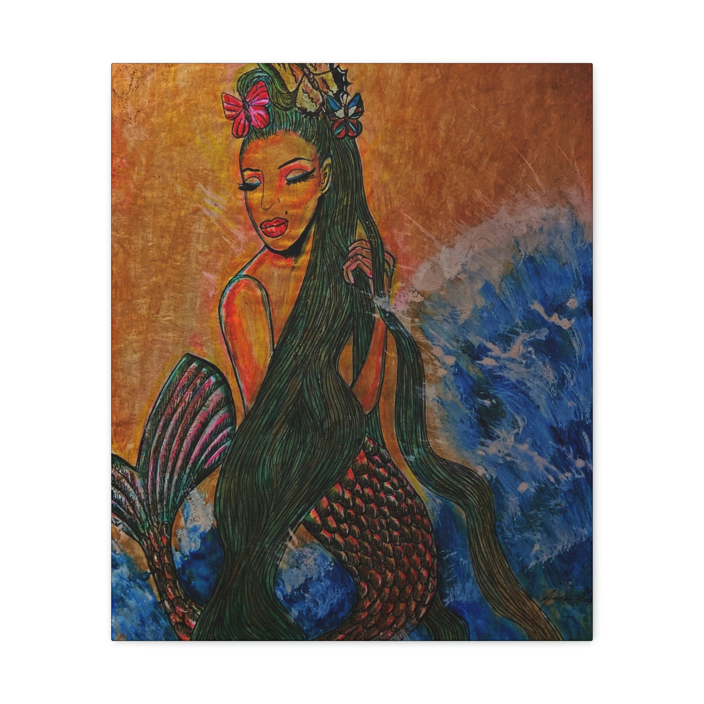 A Mermaids Love For The Tide, Fashion, Abstract, Friendship, Inspiration Wall Art
