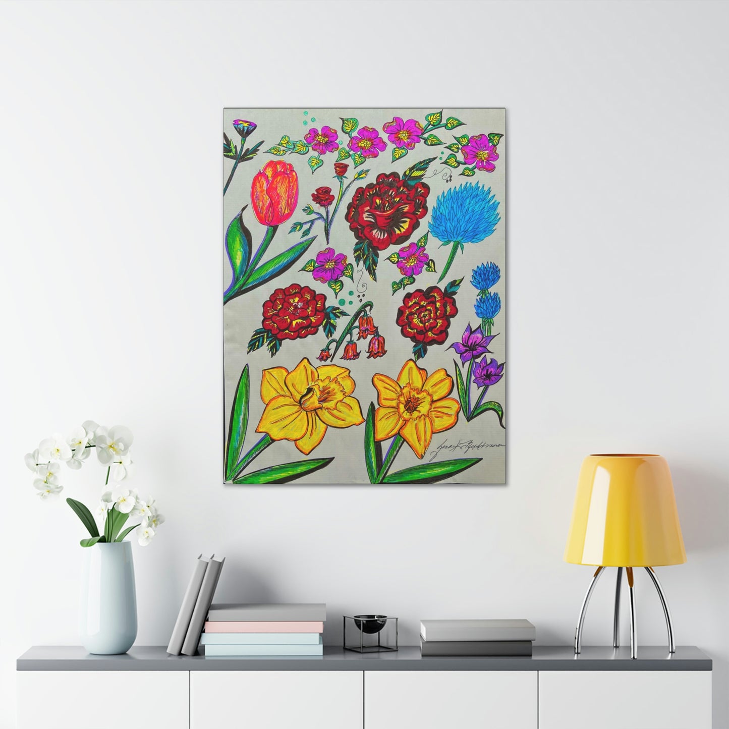 Flowers of Love, Fashion, Abstract, Surreal, Friendship, Inspiration Wall Art