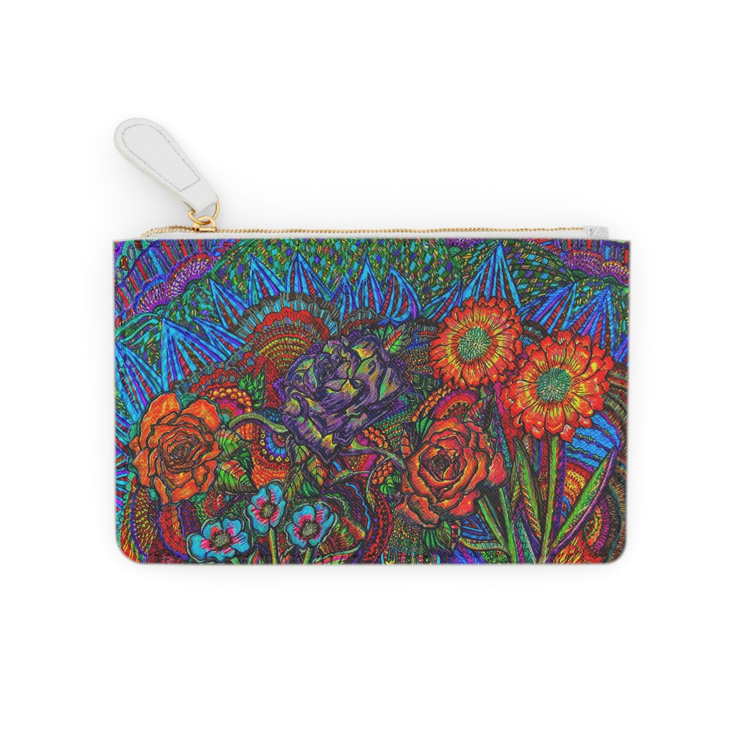 Abstract Surreal Floral Mini Clutch Bag, Bridal Clutch Purse, Designer Party Clutch, Modern Evening Clutch, Wristlet Wallet for women, Evening Clutch Purse, gifts for her, gifts for bridesmaids, Bag, Bagging