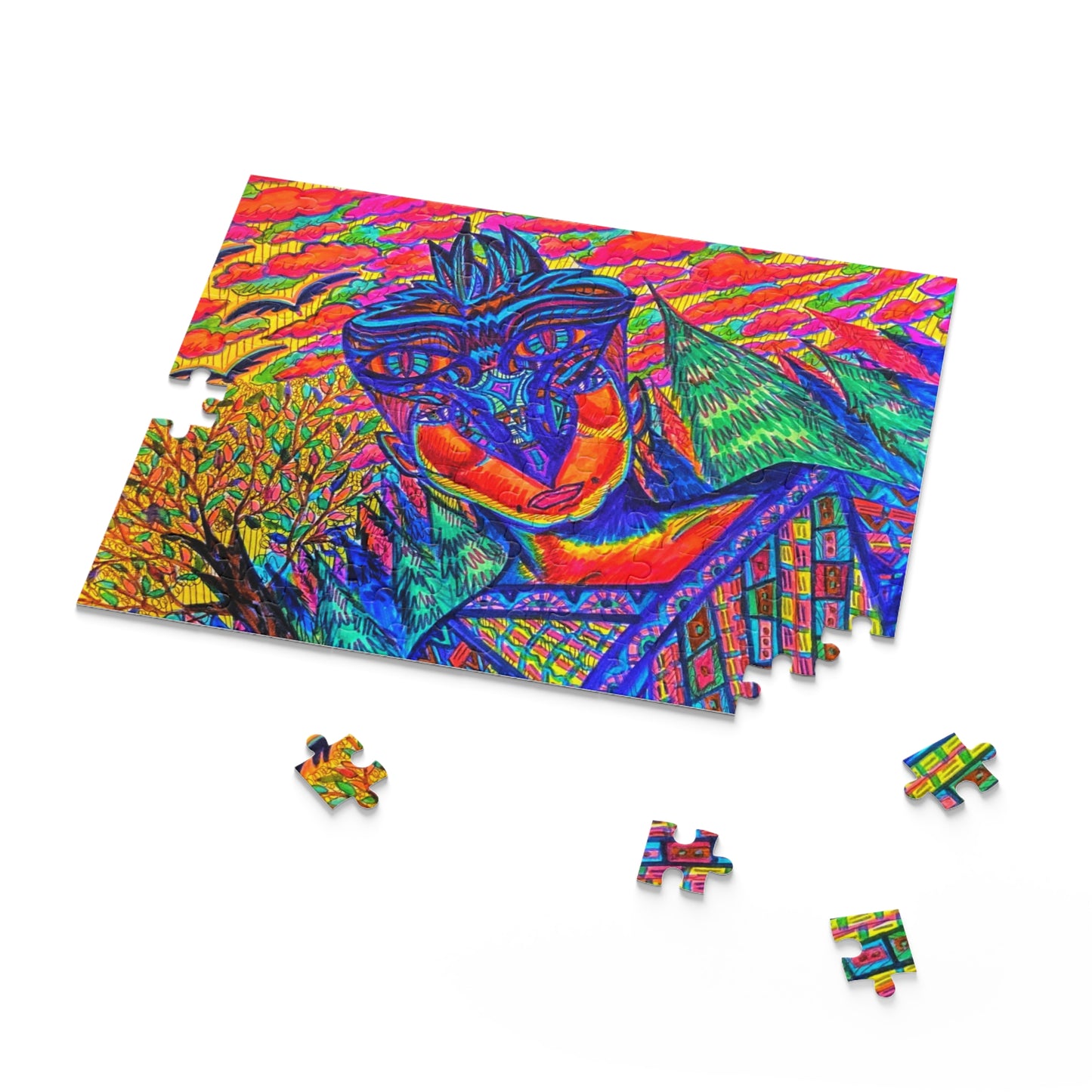Abstract, Surreal Spirit Walker Puzzle (120, 252, 500-Piece)JigSaw Puzzle, Birthday Gift, Gifts For Bridesmaids
