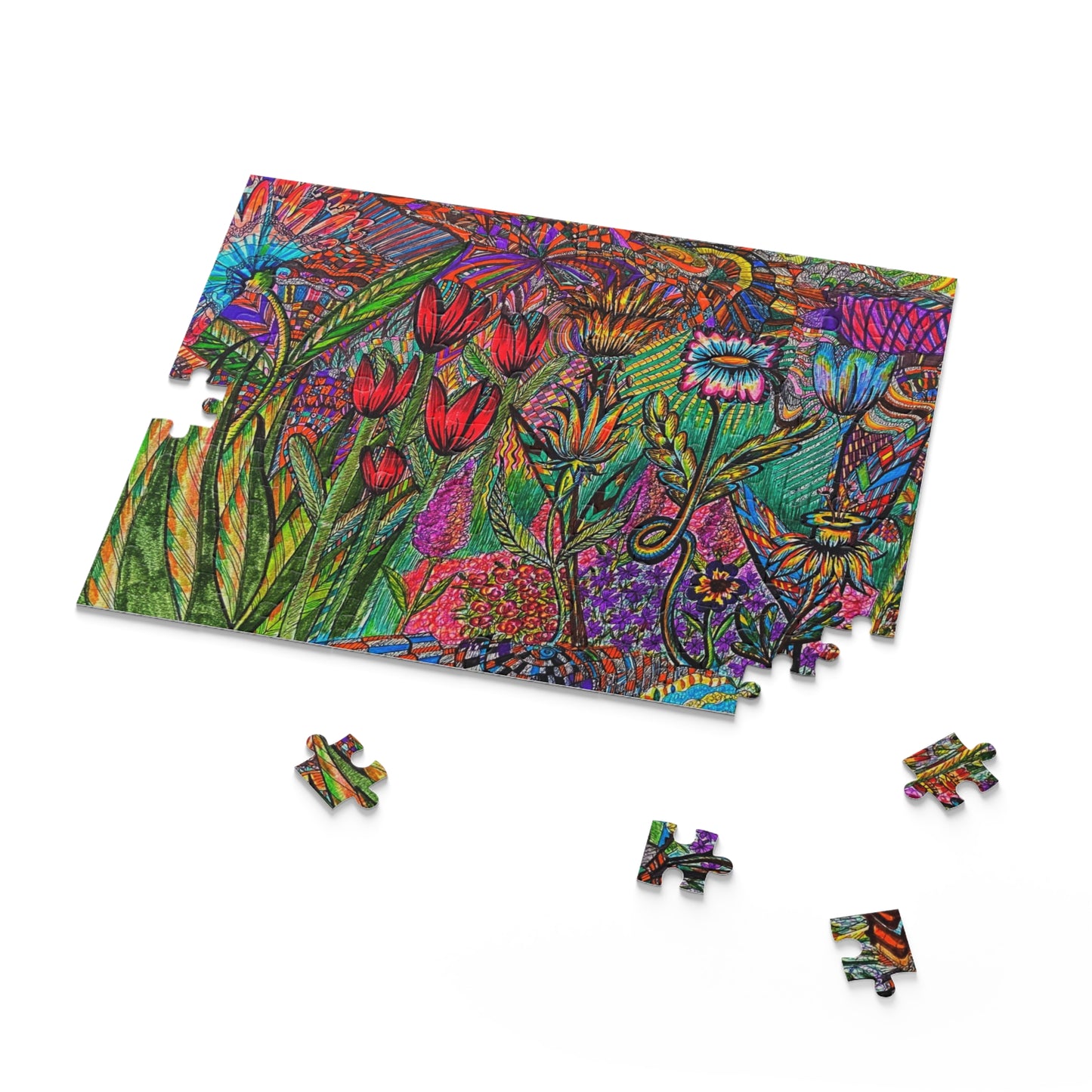 Floral Puzzle (120, 252, 500-Piece)Abstract Surreal JigSaw Puzzle, Birthday Gift, Gifts For Bridesmaids