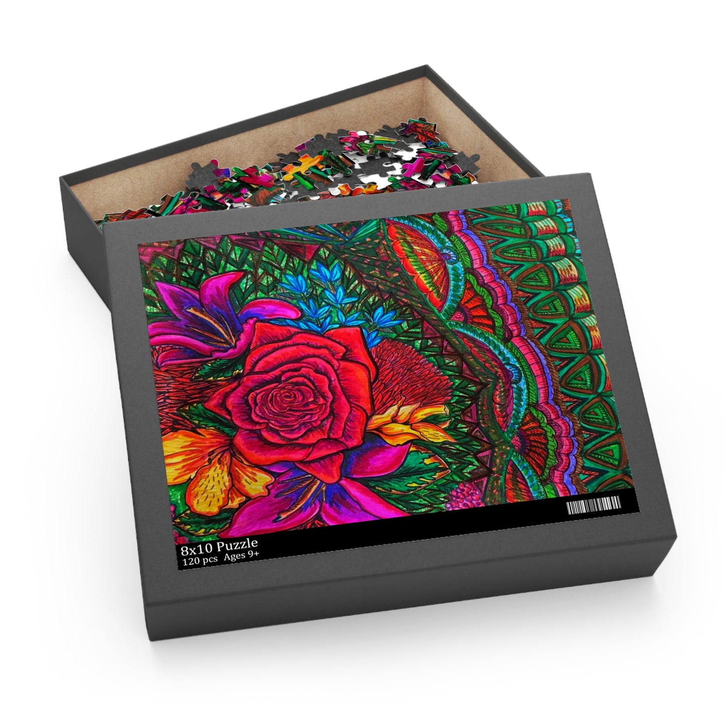 Floral Puzzle (120, 252, 500-Piece) Abstract Surreal JigSaw Puzzle, Birthday Gift, Gifts For Bridesmaids
