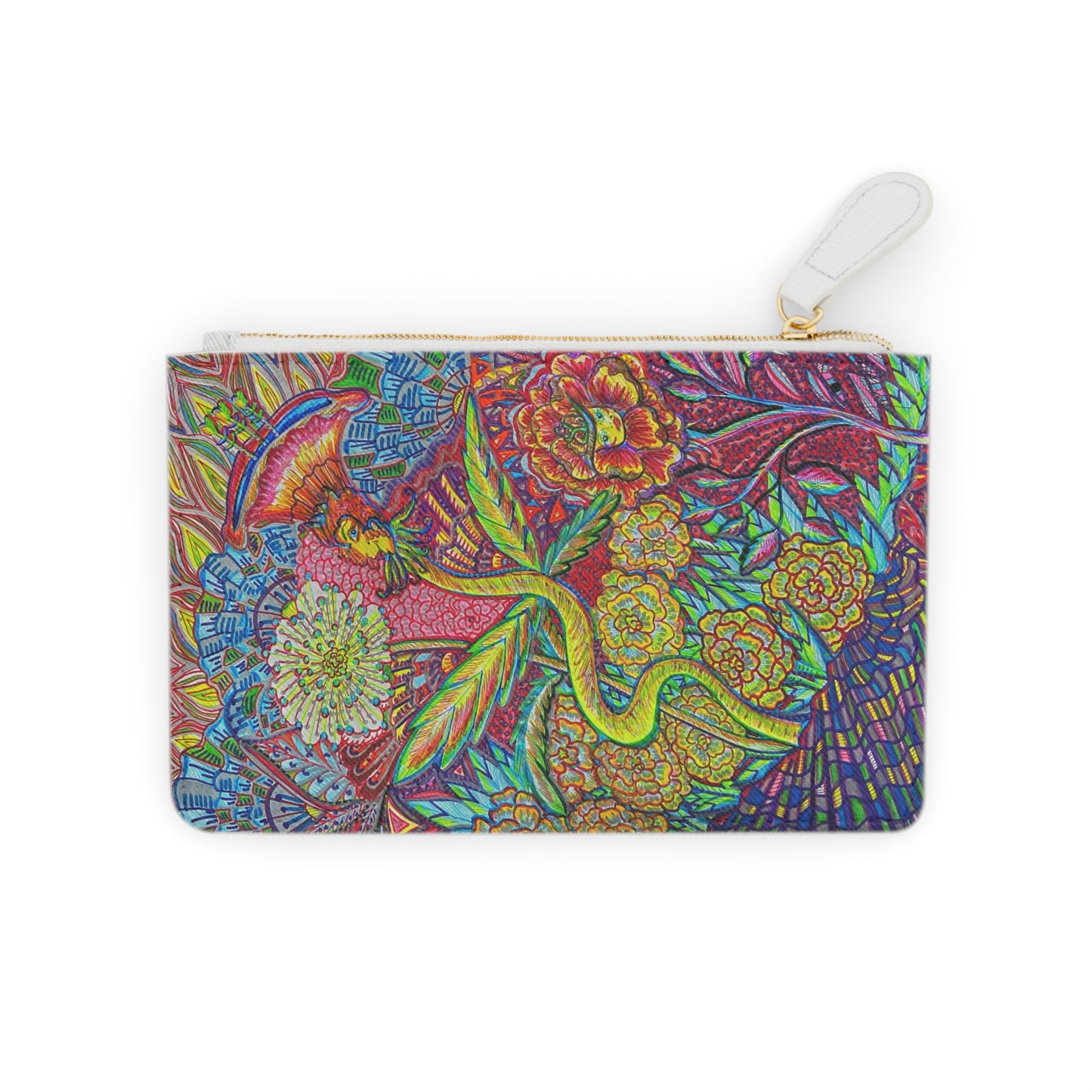 Abstract Surreal Flower Fairy Mini Clutch Bag, Bridal Clutch Purse, Designer Party Clutch, Modern Evening Clutch, Wristlet Wallet for women, Evening Clutch Purse, gifts for her, gifts for bridesmaids, Bag, Bagging