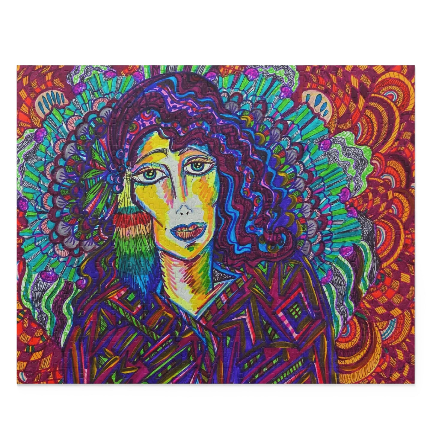 Abstract Surreal Spiritual Guide Puzzle (120, 252, 500-Piece)JigSaw Puzzle, Birthday Gift, Gifts For Bridesmaids