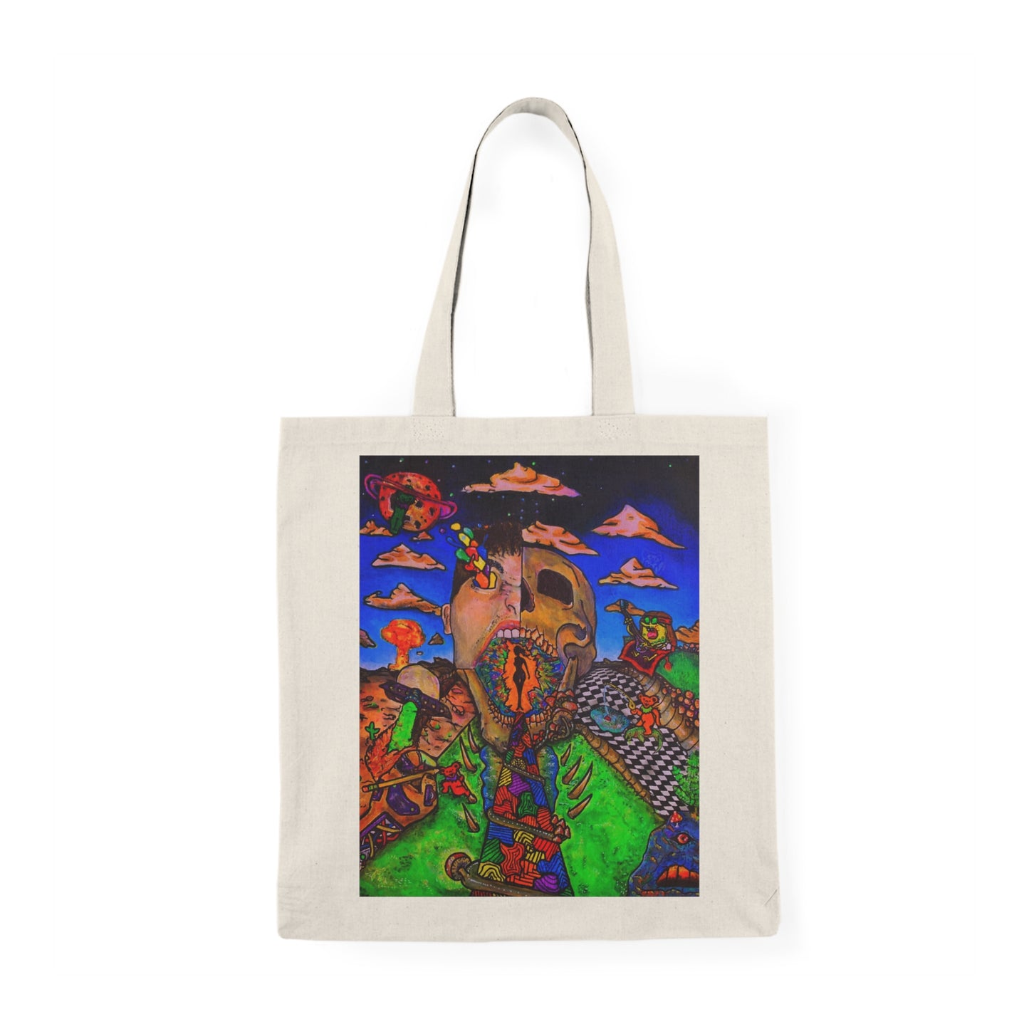 Abstract, Surreal ,Christian Mind, Natural Tote Bag, Aesthetic Canvas Bag Shopping Bag, Birthday Gift Bag, Bridal Gift Tote Bag, Library Bag.